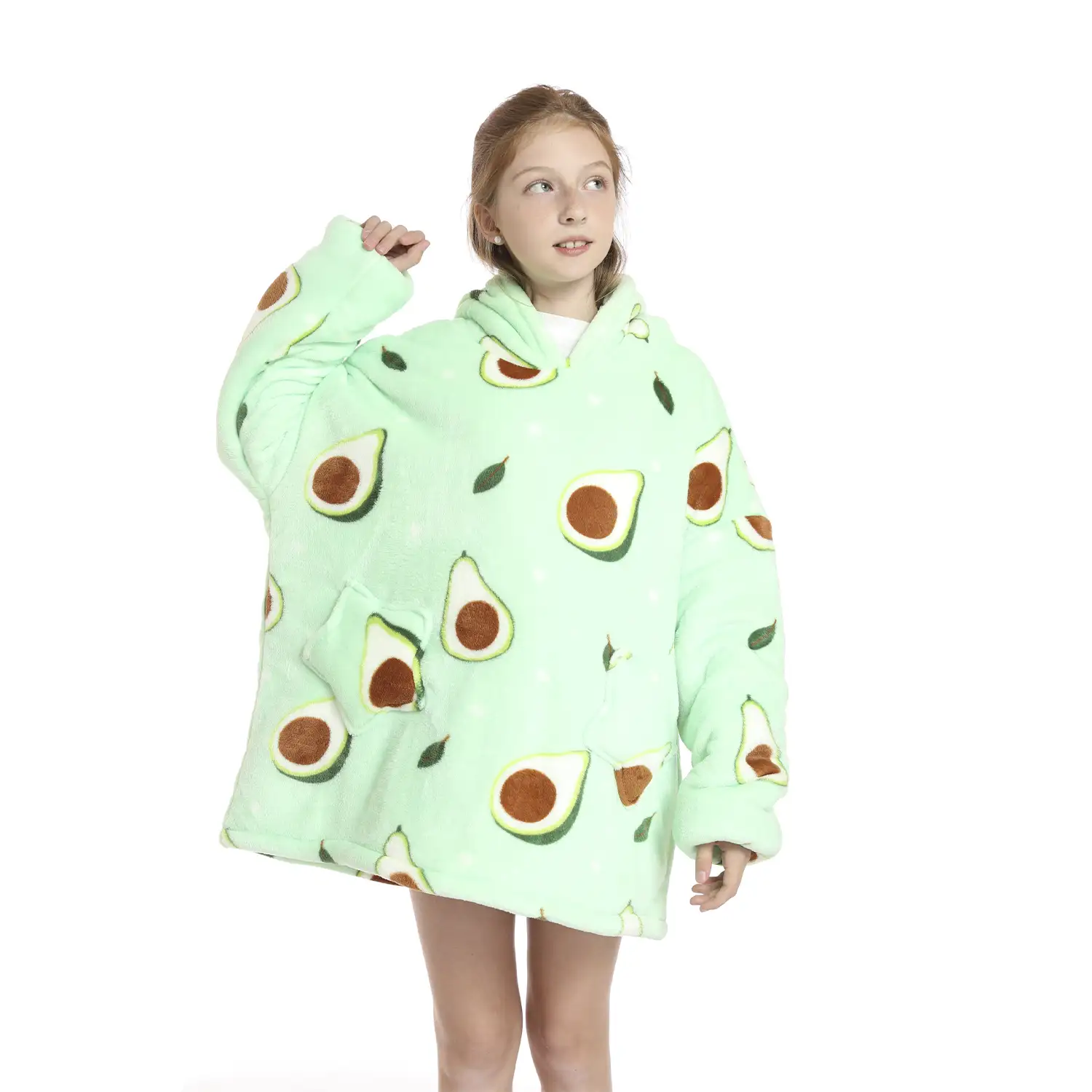 Bata infantil estilo sudadera y manta de felpa extrasuave