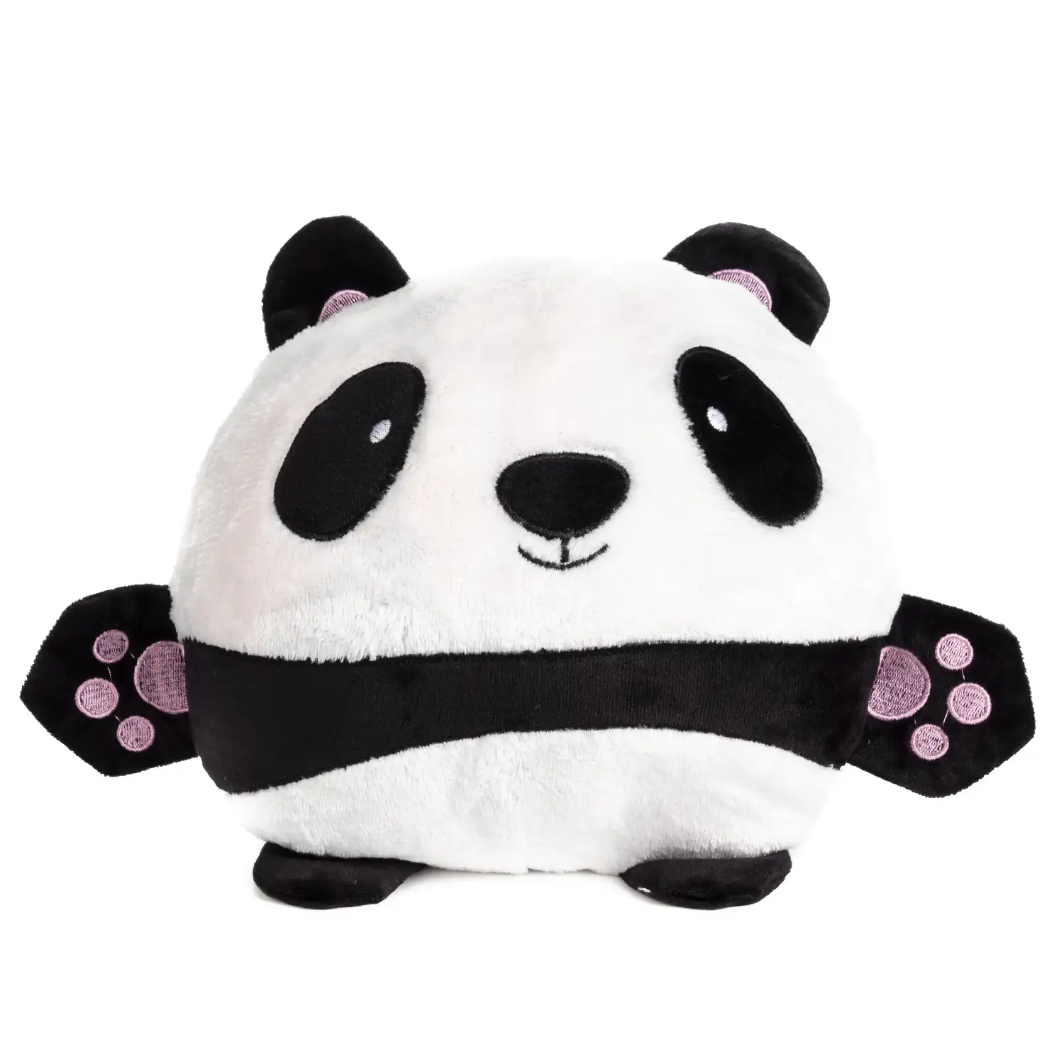 Peluche convertible en sudadera de felpa extrasuave, 60x47cm. Bolsillo frontal tipo canguro. Diseño Oso Panda