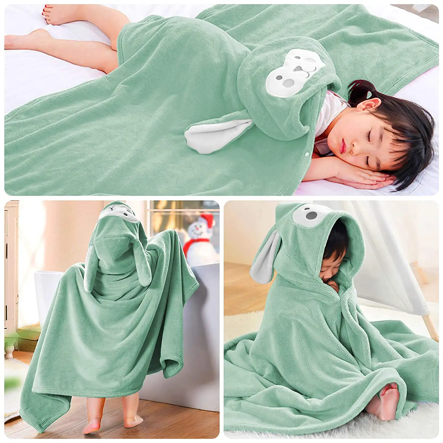 Bata manta infantil diseño conejito.