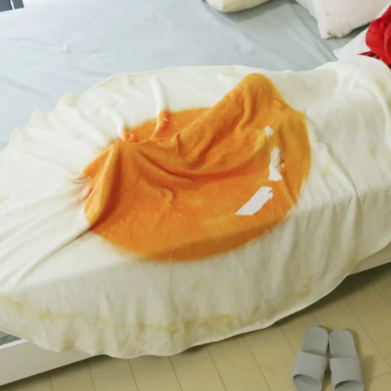 Manta cálida de franela, 120cm diseño Huevo Frito