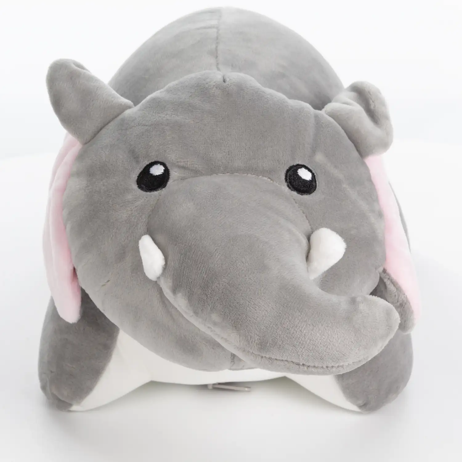 Elefante de peluche convertible en almohada de viaje cojín cervical, 2 en 1.