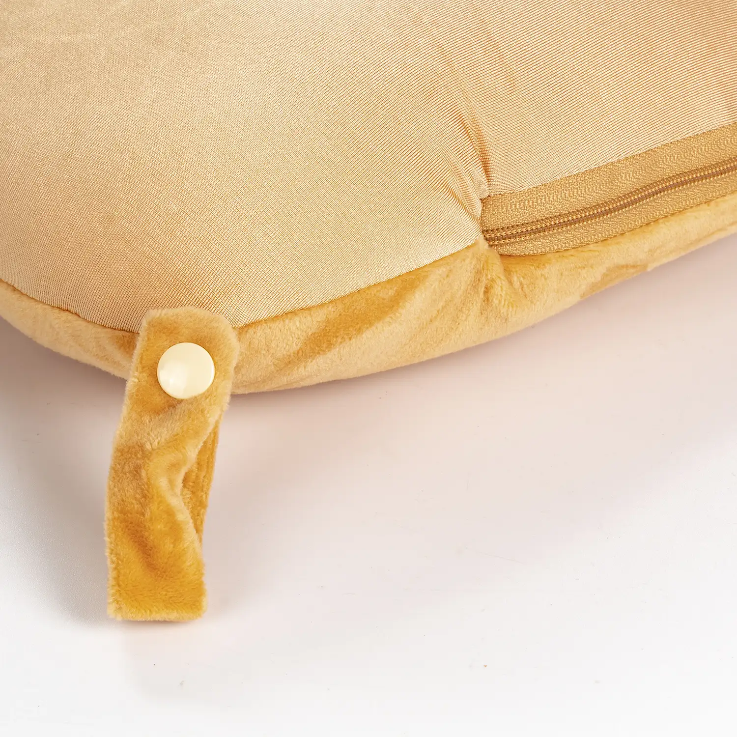Perrito de peluche convertible en almohada de viaje cojín cervical, 2 en 1.