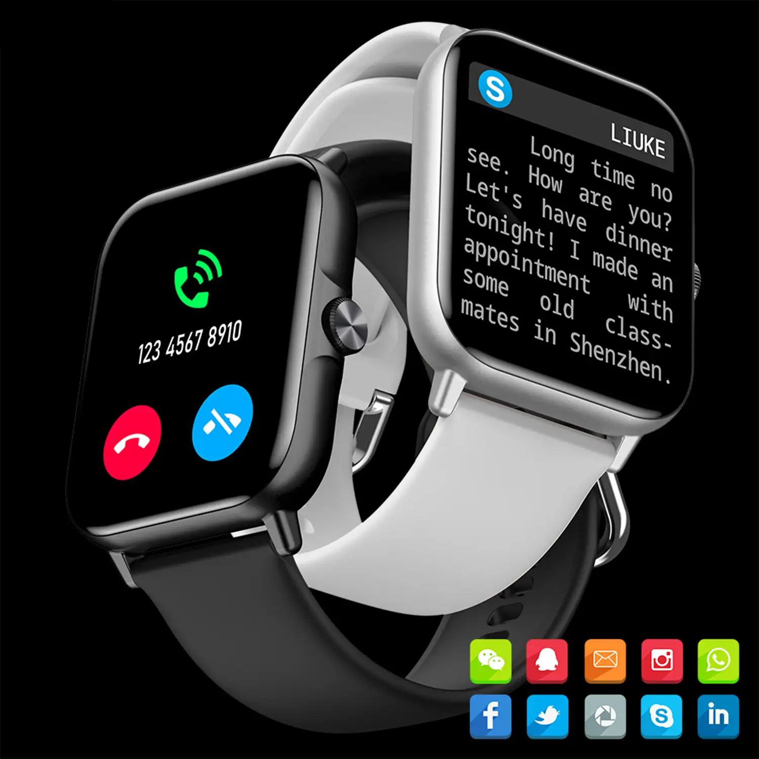 Smartwatch A01 con pantalla de 1,9 pulgadas. Bateria 300mAh.