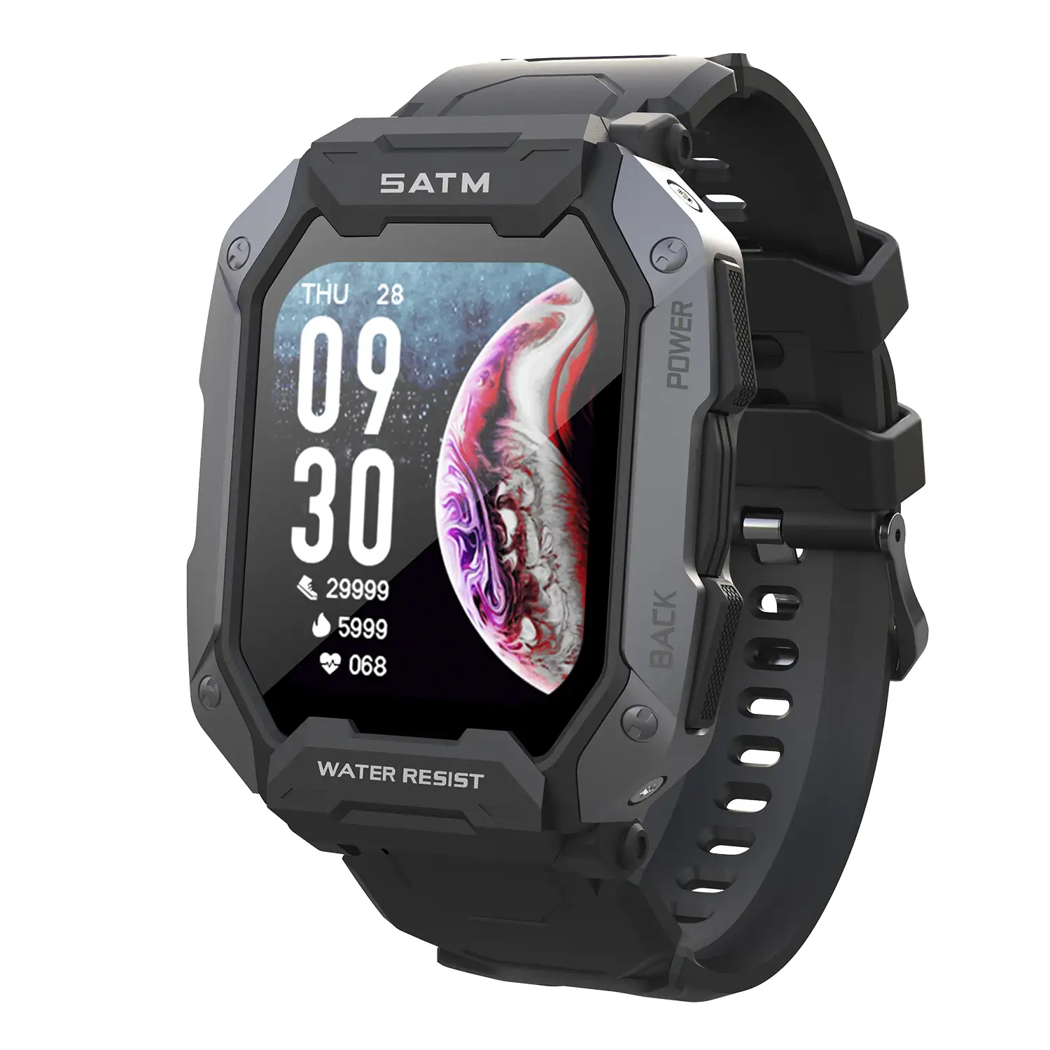 Smartwatch C20 sumergible, pantalla de 1,7 pulgadas y 24 modos deportivos. Monitor cardiaco y de O2.