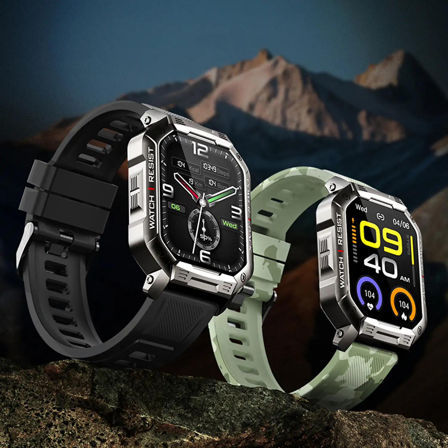 Smartwatch NX3 outdoor con modos deportivos, monitor cardiaco, de tensión y de O2. Batería de 410 mAh.