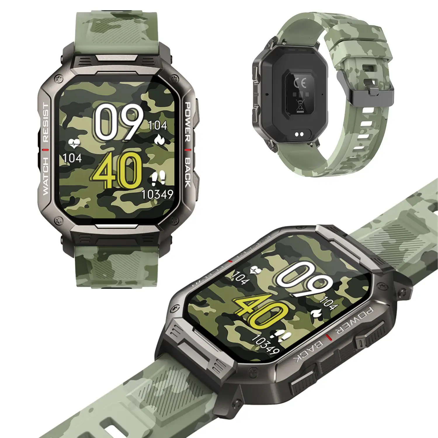 Smartwatch NX3 outdoor con modos deportivos, monitor cardiaco, de tensión y de O2. Batería de 410 mAh.