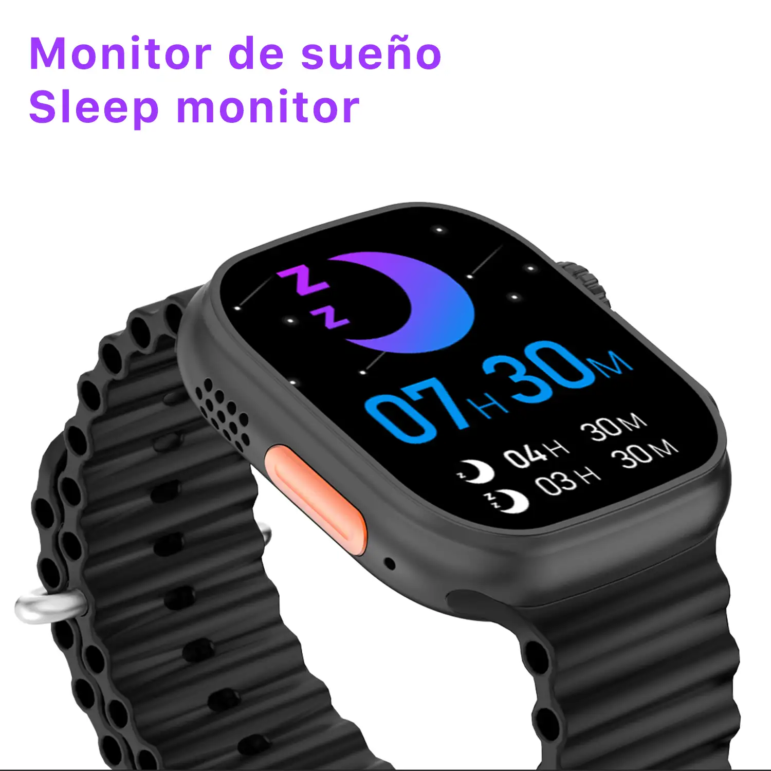  Smartwatch TRAIL DAM8 con pantalla de 2 pulgadas HR y función Always-On. Widgets personalizables. Doble correa, Sea/Trail band.