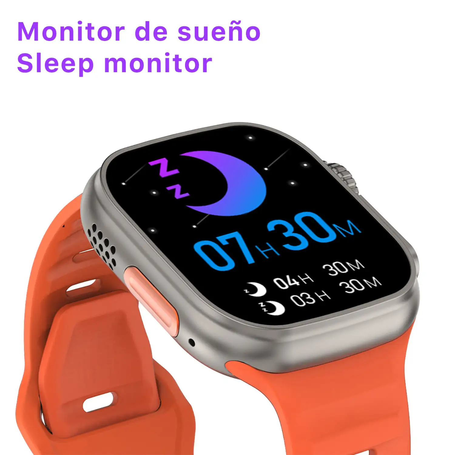 Smartwatch TRAIL DAM8 con pantalla de 2 pulgadas HR y función Always-On. Widgets personalizables.