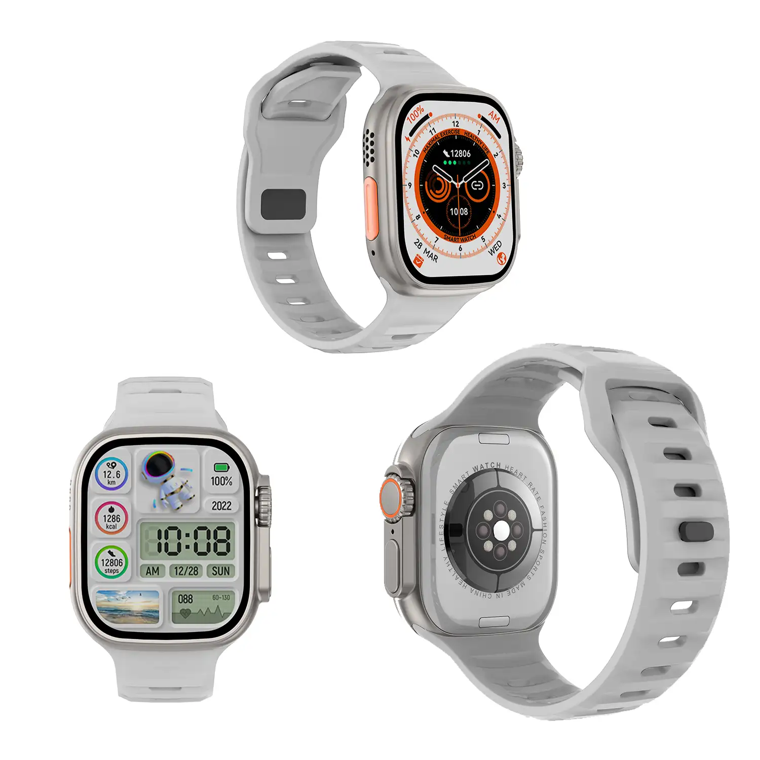 Smartwatch TRAIL DAM8 con pantalla de 2 pulgadas HR y función Always-On. Widgets personalizables.