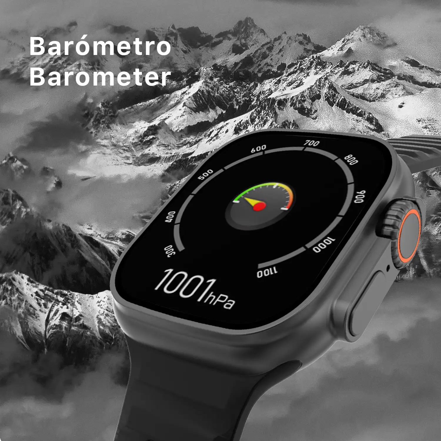 Smartwatch TRAIL DAM8 con pantalla de 2 pulgadas HR y función Always-On. Widgets personalizables. Correa de Nylon.