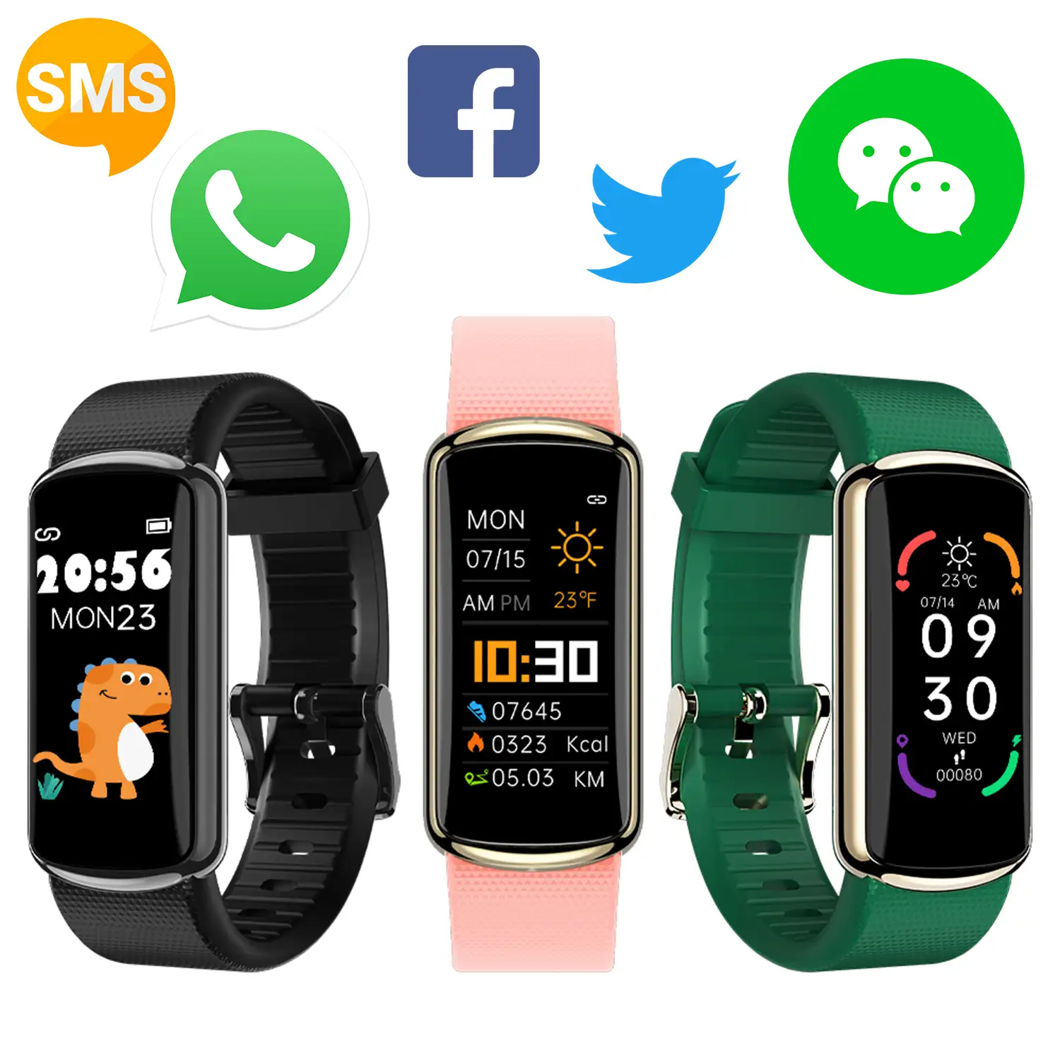 Brazalete inteligente D4 con monitor de tensión y O2. Varios modos deportivos, notificaciones de apps.