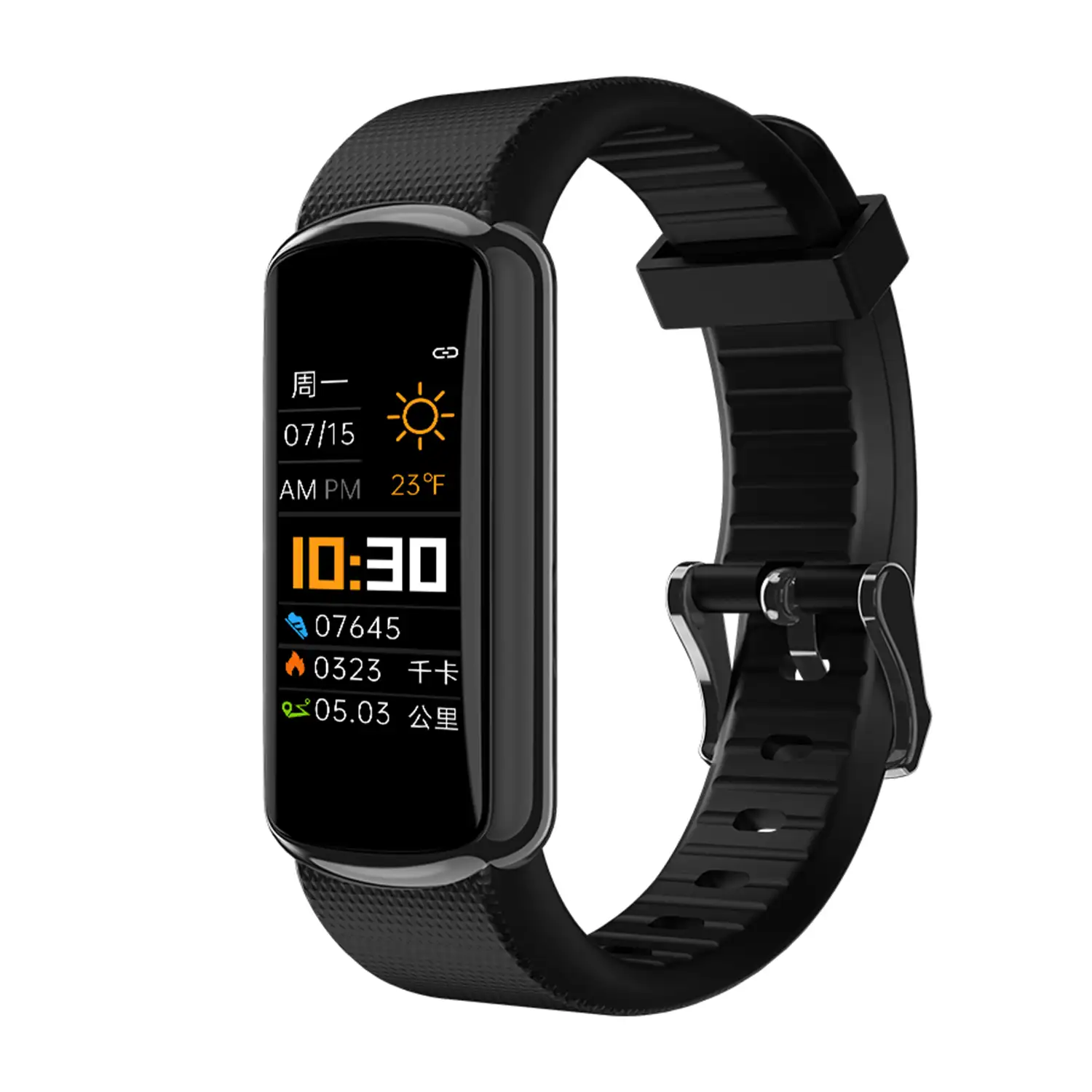 Brazalete inteligente D4 con monitor de tensión y O2. Varios modos deportivos, notificaciones de apps.