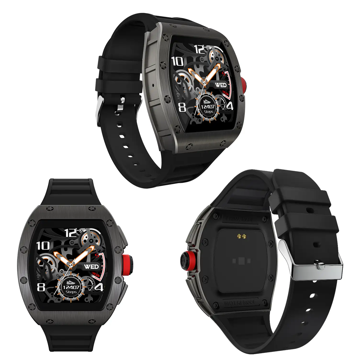 Smartwatch M2 con monitor de tensión, cardíaco, 10 modos multideportivos. Notificaciones de Apps.