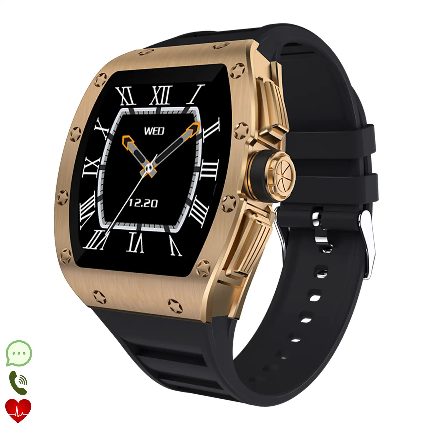Smartwatch M2 con monitor de tensión, cardíaco, 10 modos multideportivos. Notificaciones de Apps.