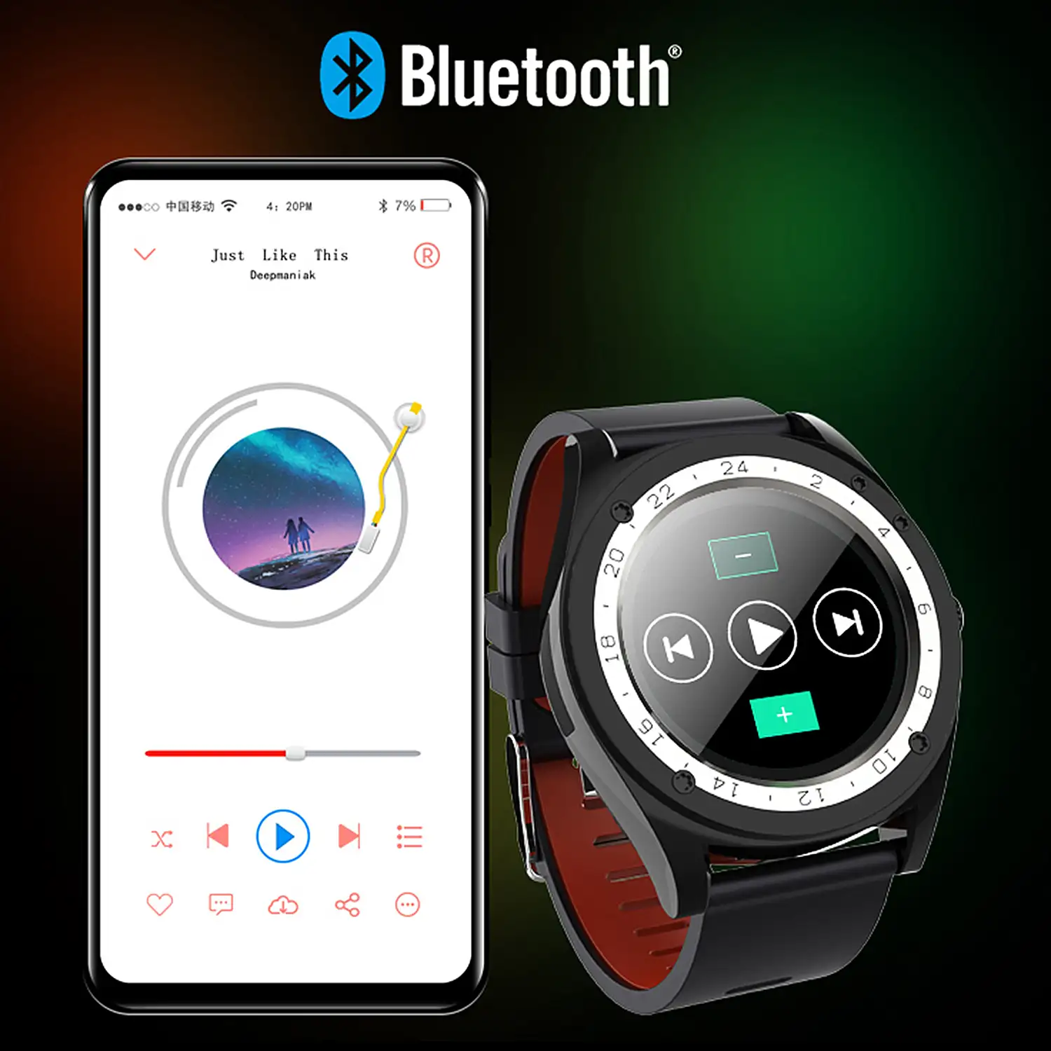 Smartwatch M10 multifunción con podómetro, aviso de llamadas, notificaciones. App para Android. Opción de SIM y micro SD.