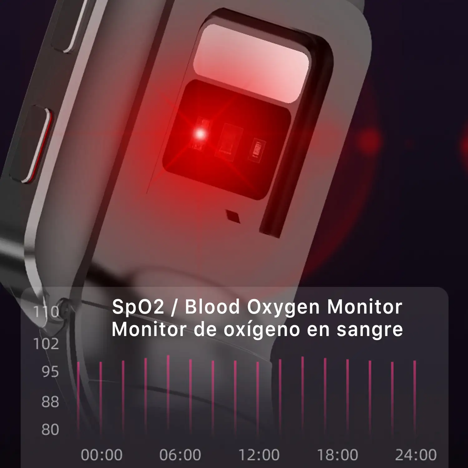 Smartwatch P60 con bomba de aire y balón prueba de presión arterial real. Termómetro corporal, frecuencia respiratoria.