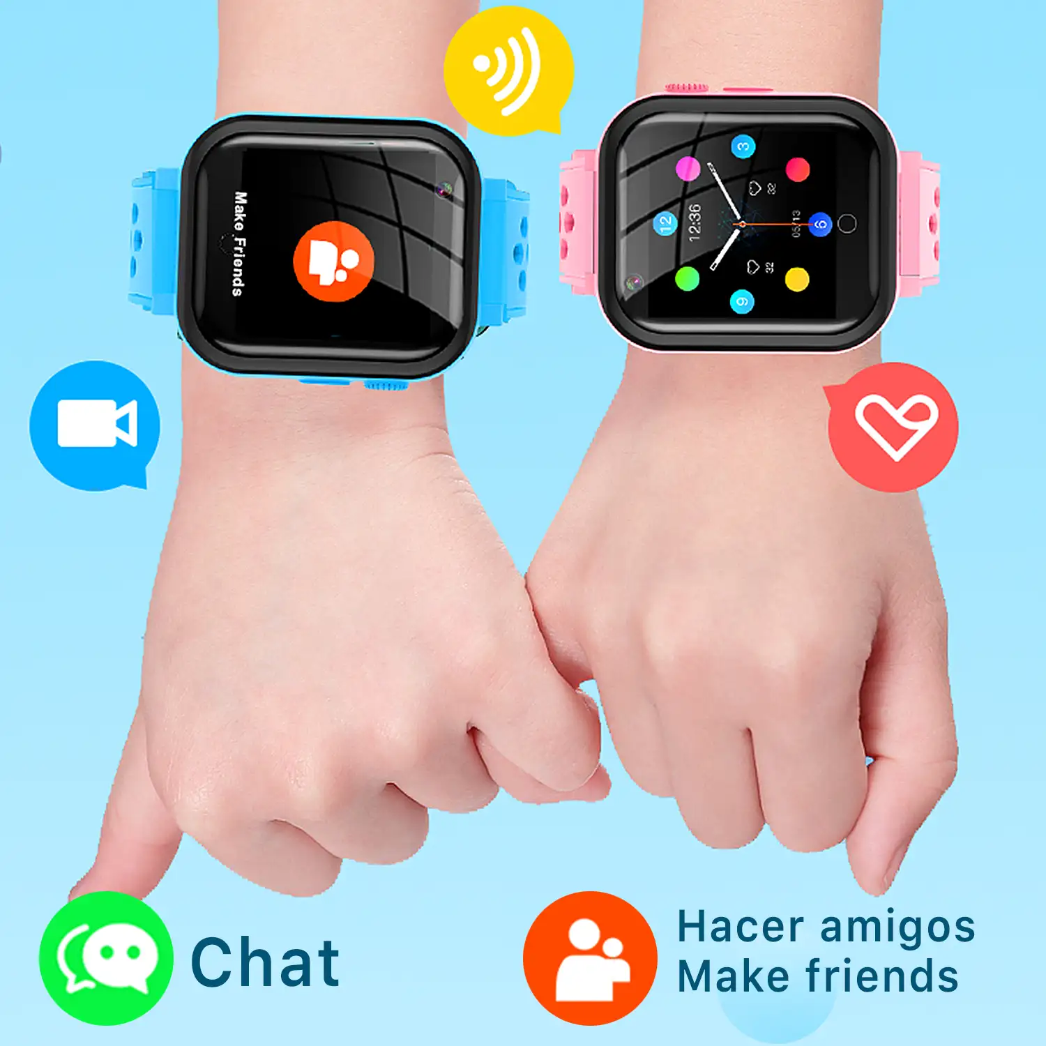 Usual Aproximación frontera Smartwatch T16 4G localizador GPS,Wifi y LBS. Videollamada, micro chat,  botón SOS.