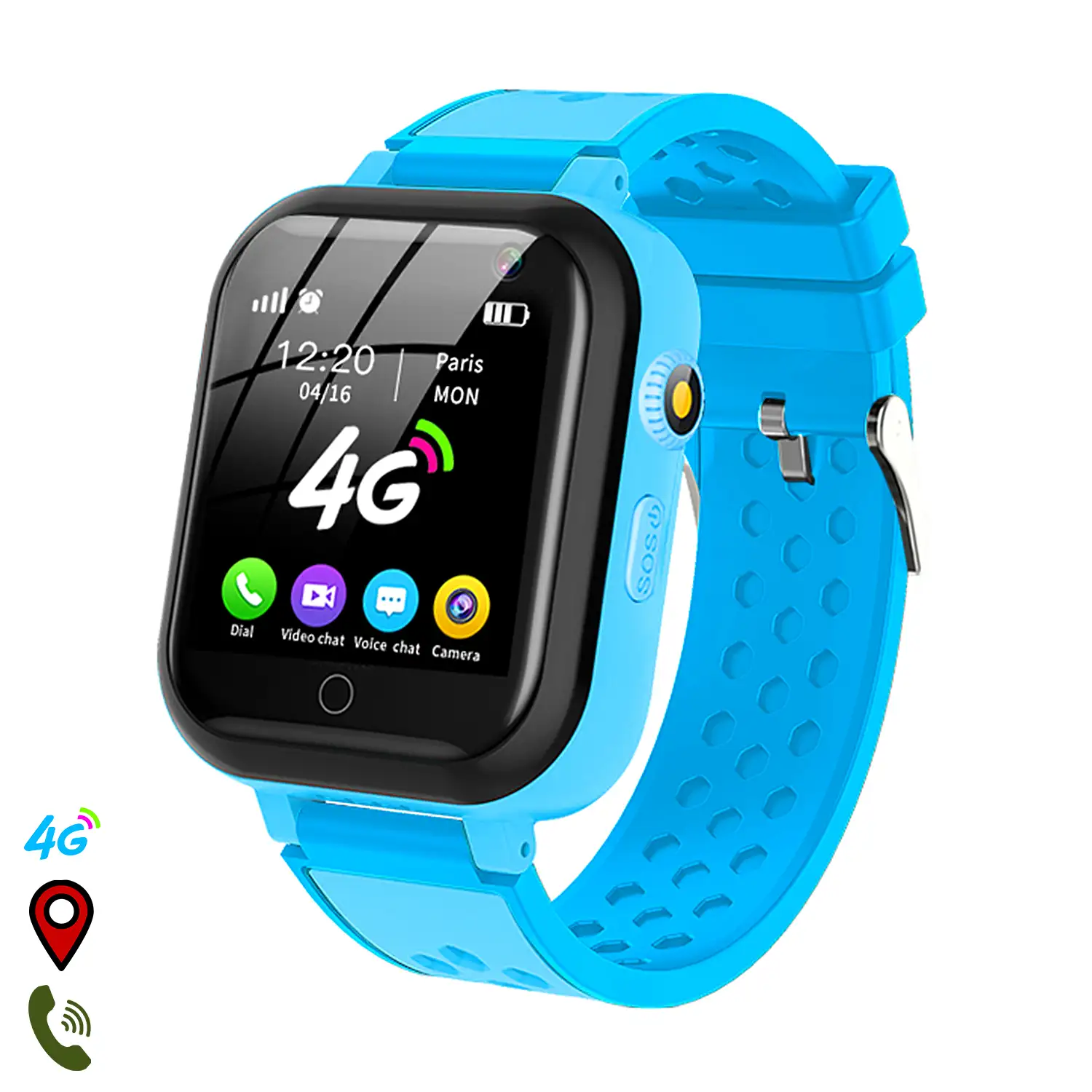 Smartwatch T16 4G localizador GPS,Wifi y LBS. Videollamada, micro chat, botón SOS.