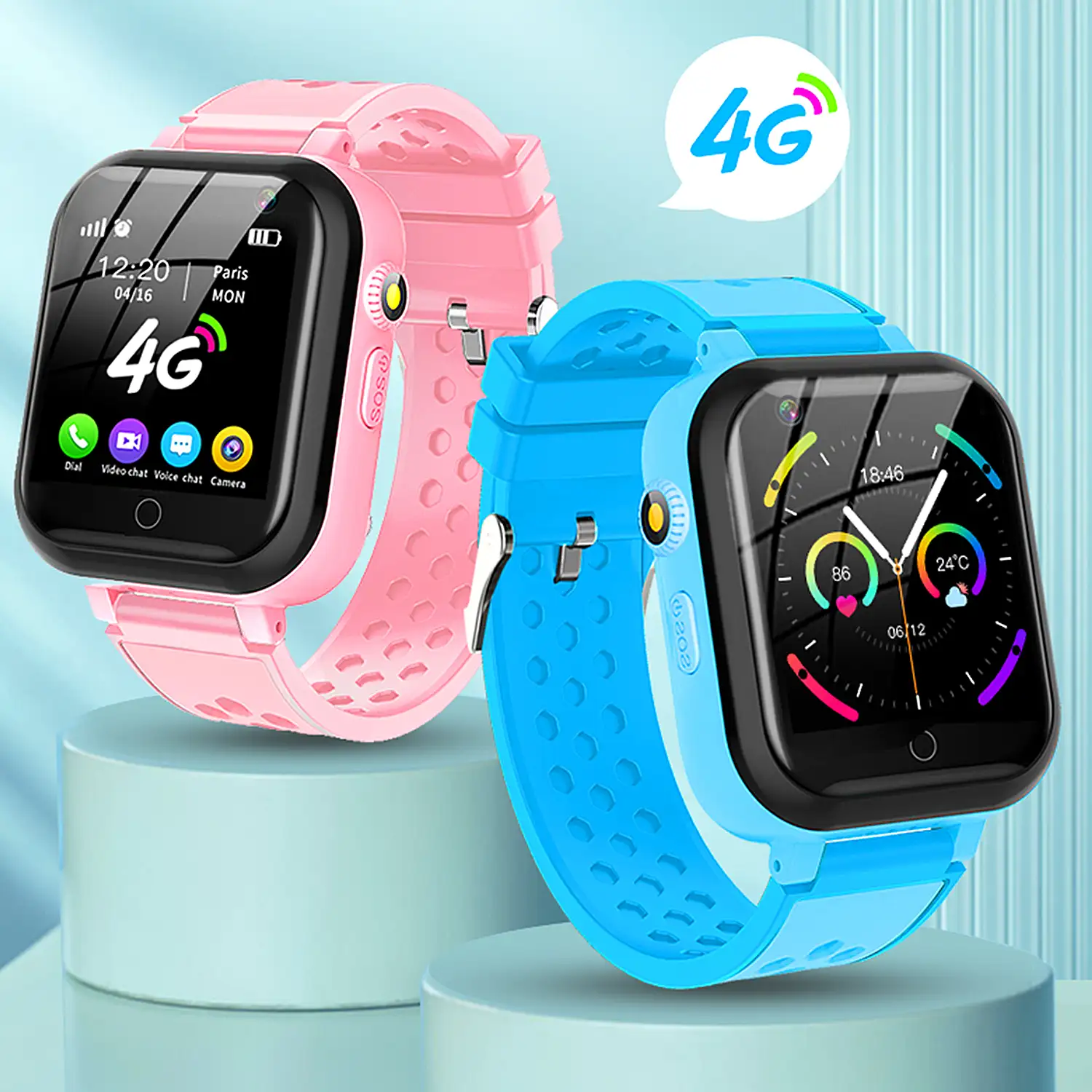 Smartwatch T16 4G localizador GPS,Wifi y LBS. Videollamada, micro chat, botón SOS.