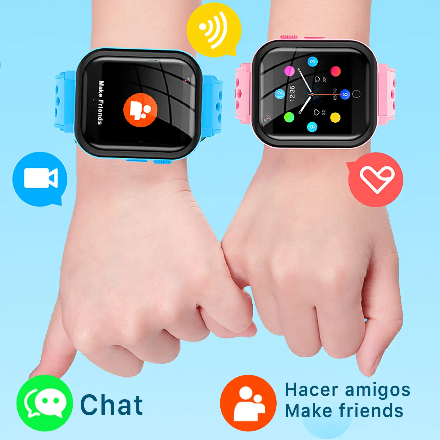 Smartwatch T16 4G localizador GPS,Wifi y LBS. Videollamada, micro chat, botón SOS.