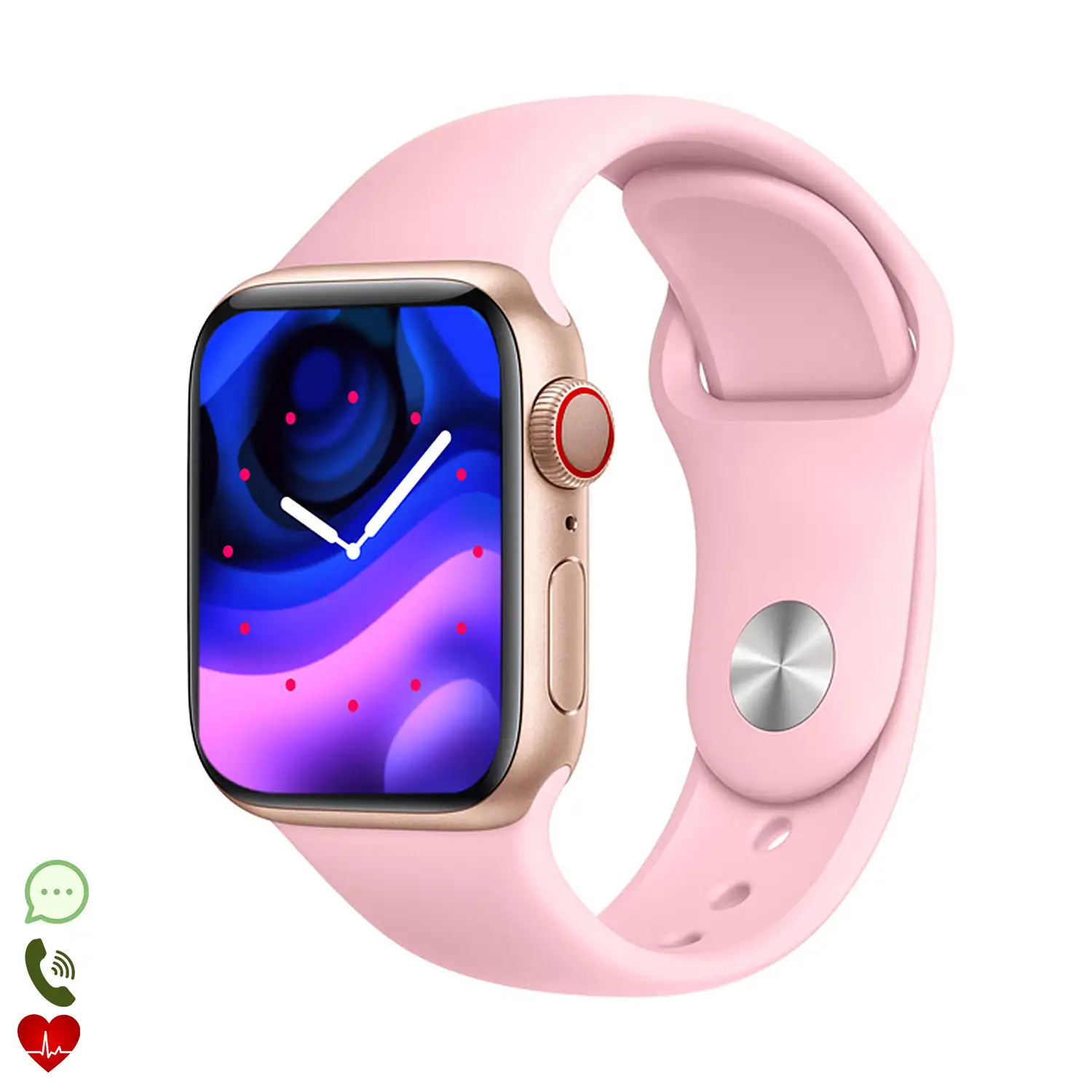 Smartwatch T900 Max L Pro 9 con corona multifunción, monitor cardiaco y de tensión. Varios modos deportivos, notificaciones de apps.