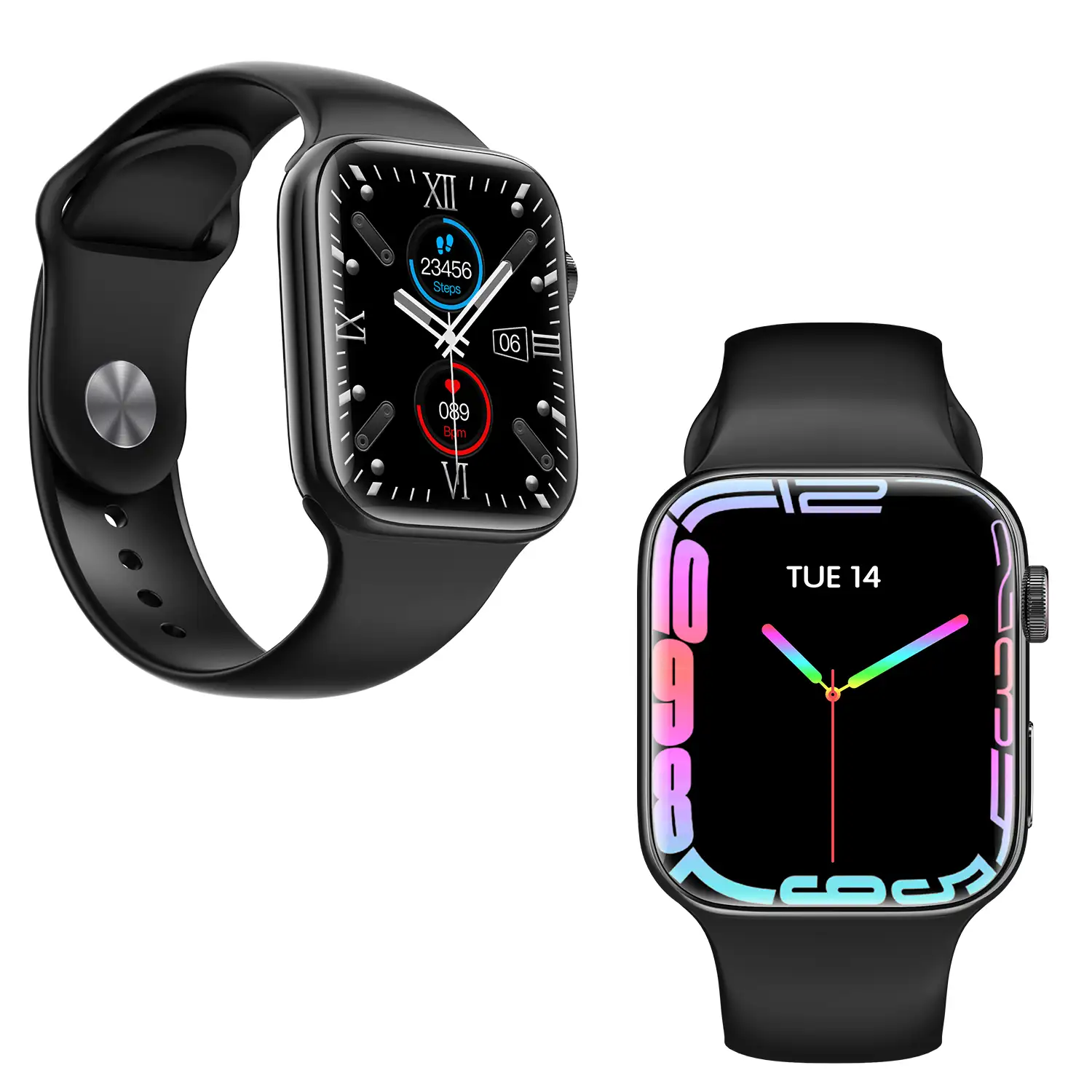 Smartwatch T900 Pro 8 con pantalla de 1,8 HR, monitor cardiaco y de O2 en sangre. Varios modos deportivos, notificaciones de apps.