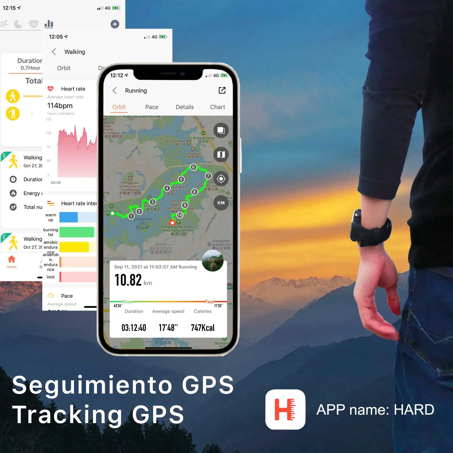 Smartwatch FR934 con localización GPS, sumergible 5 atm. Varios modos deportivos, incluye triatlón. Altímetro, barómetro, brújula, previsión meteorológica.