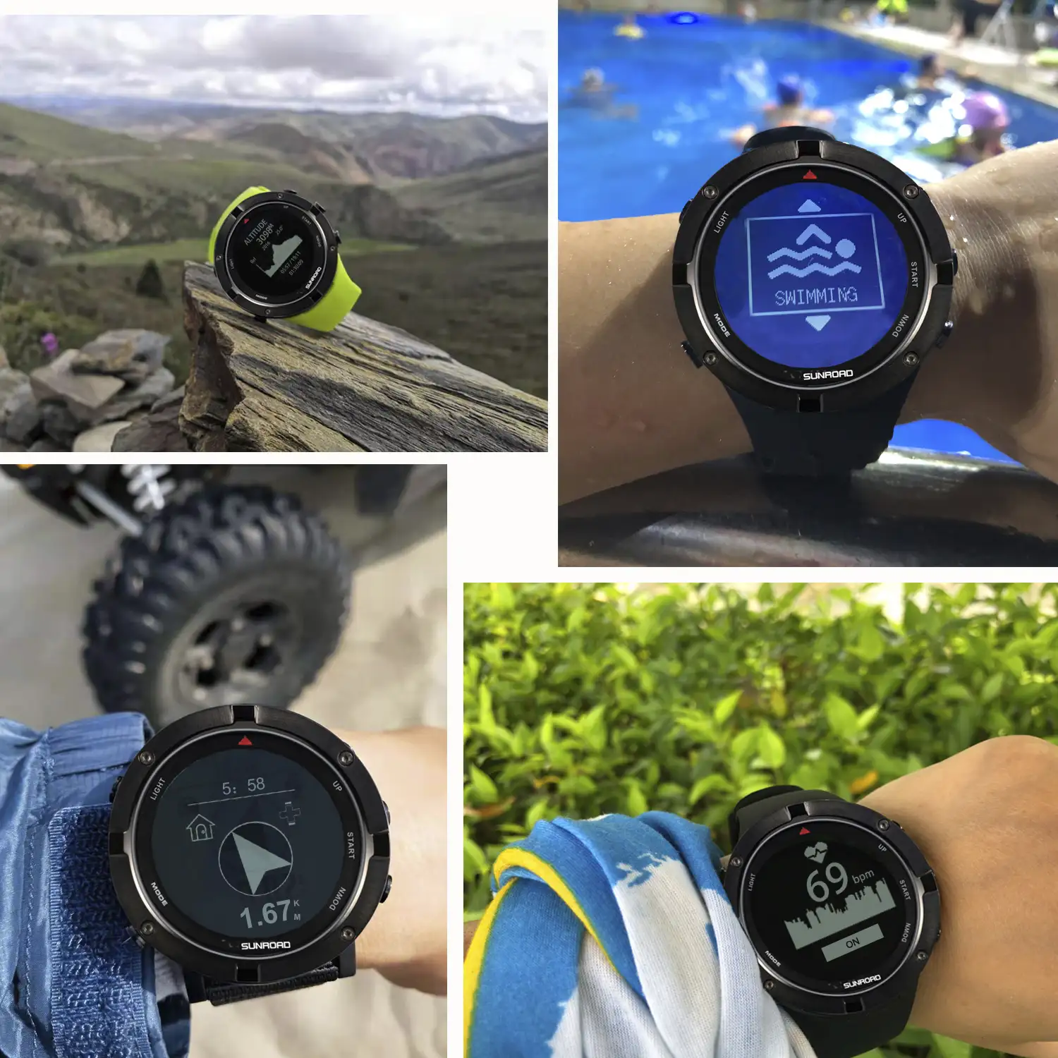 Smartwatch FR934 con localización GPS, sumergible 5 atm. Varios modos deportivos, incluye triatlón. Altímetro, barómetro, brújula, previsión meteorológica.