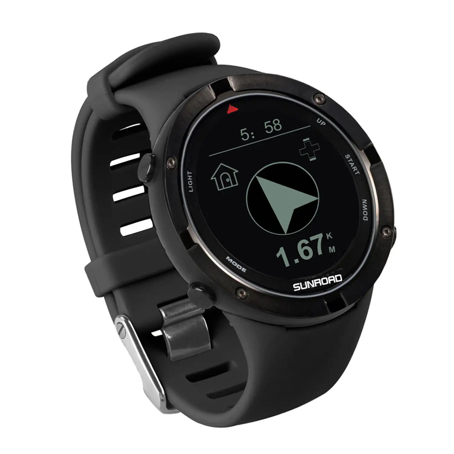 Smartwatch FR934 con localización GPS, sumergible 5 atm. Varios modos deportivos, incluye triatlón. Altímetro, barómetro, brújula, previsión meteorológica.