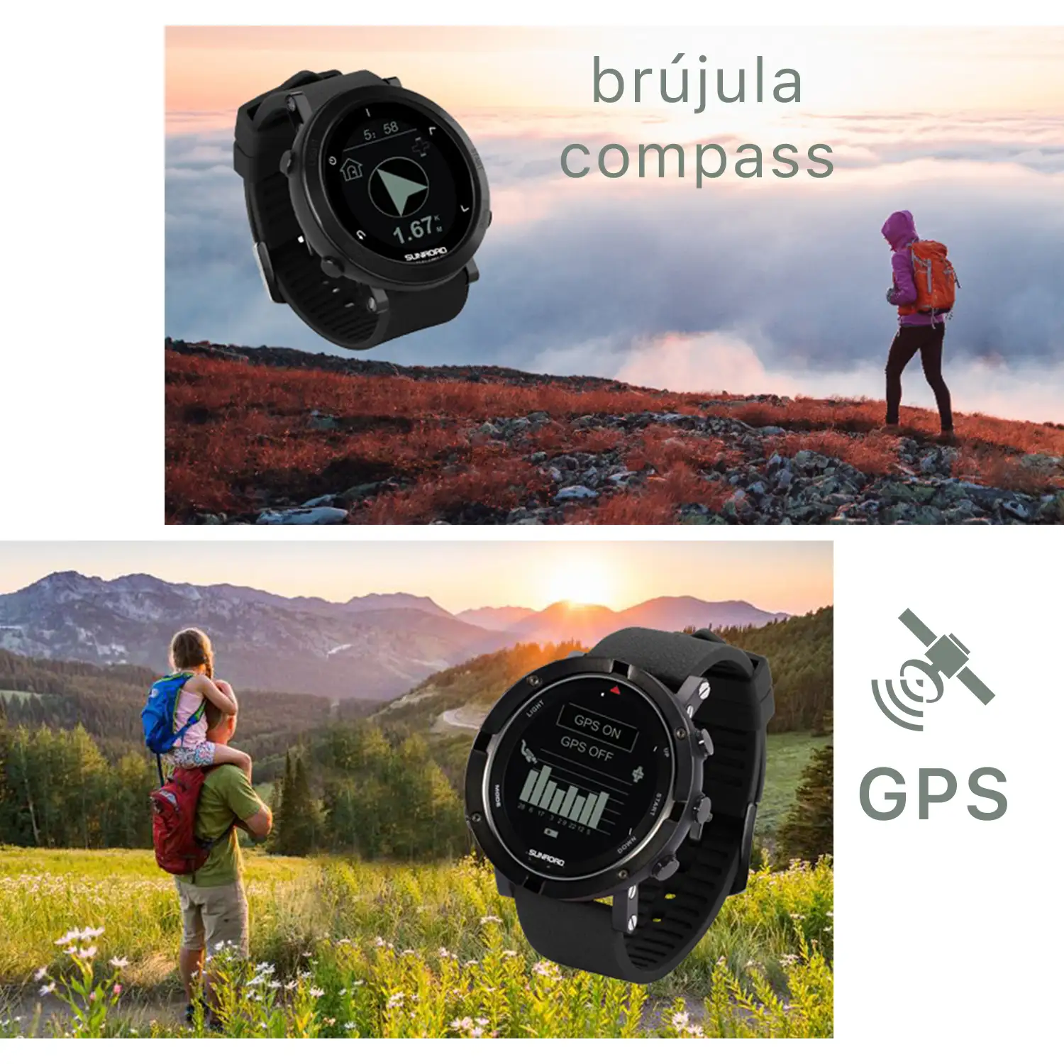 Smartwatch FR935 con localización GPS, sumergible 5 atm. Varios modos deportivos, incluye triatlón. Altímetro, barómetro, brújula, previsión meteorológica.