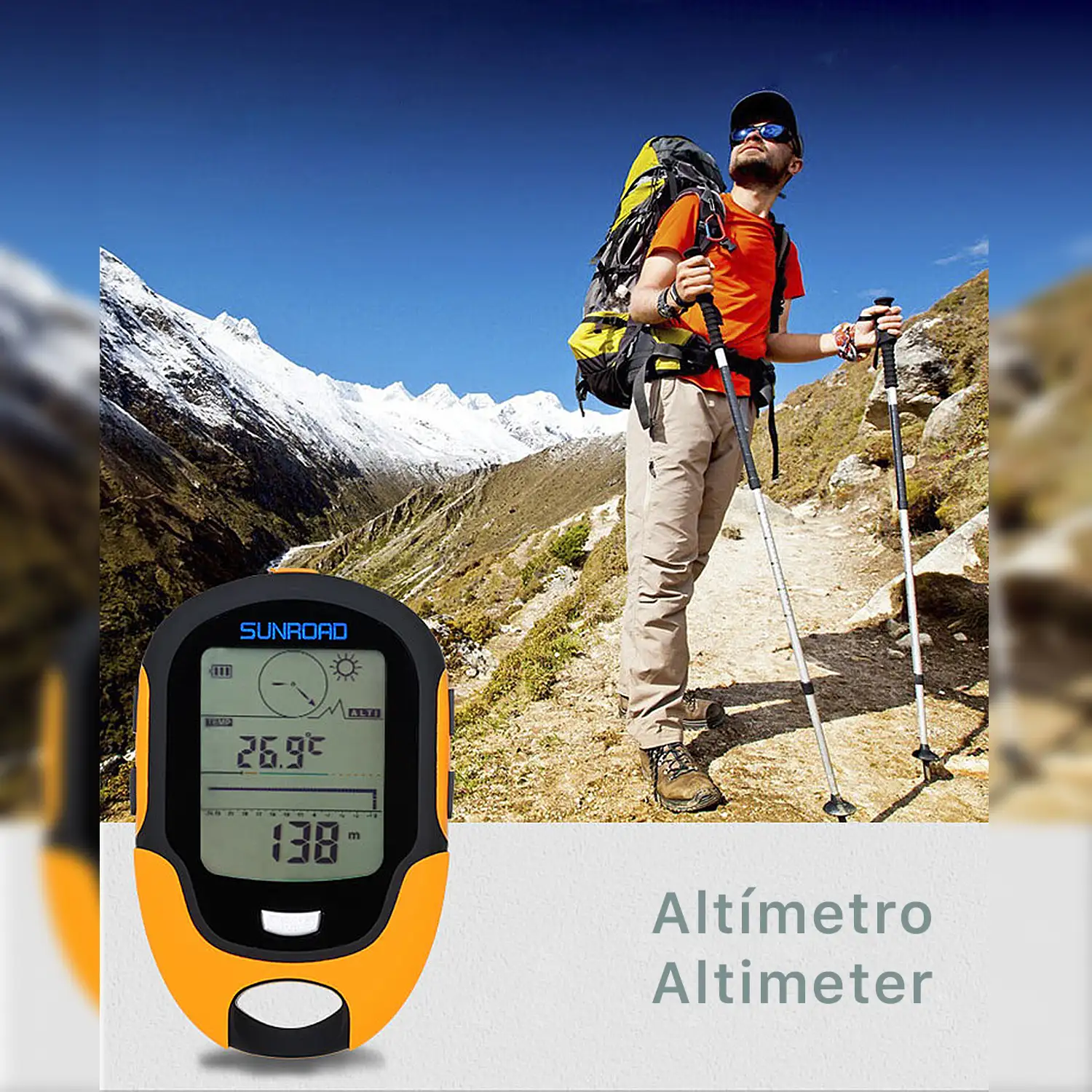 Reloj con altimetro sales barometro termometro higrometro brujula