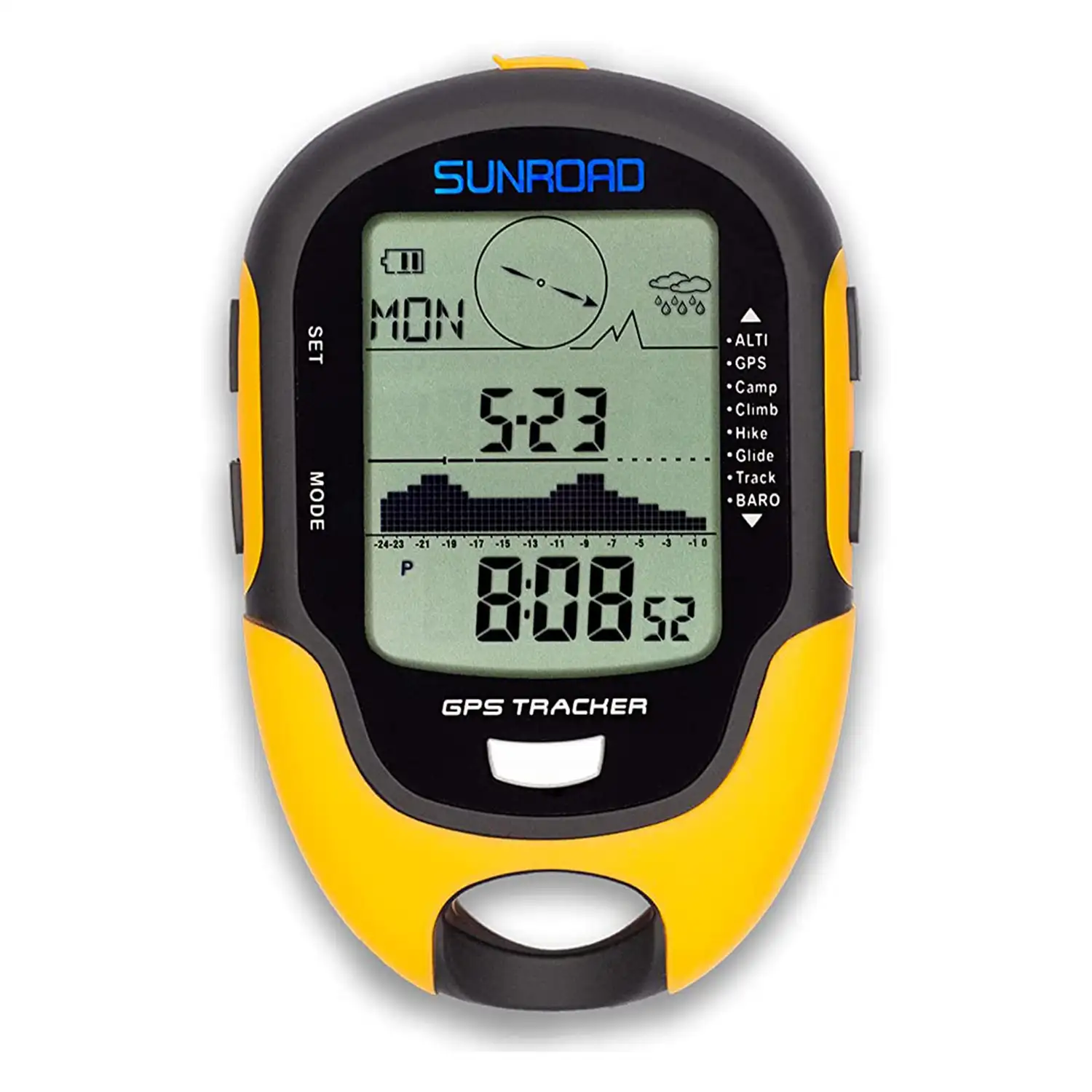 Altímetro digital multifunción con GPS FR510. Doble sistema de navegación. Brújula digital de 16 direcciones. Temperatura, higrómetro.