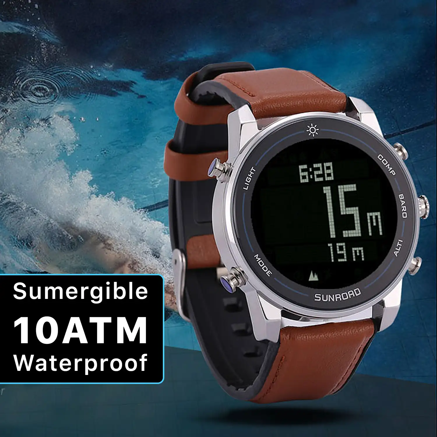 Reloj de pesca FR861N con alt metro bar metro y term metro. Con