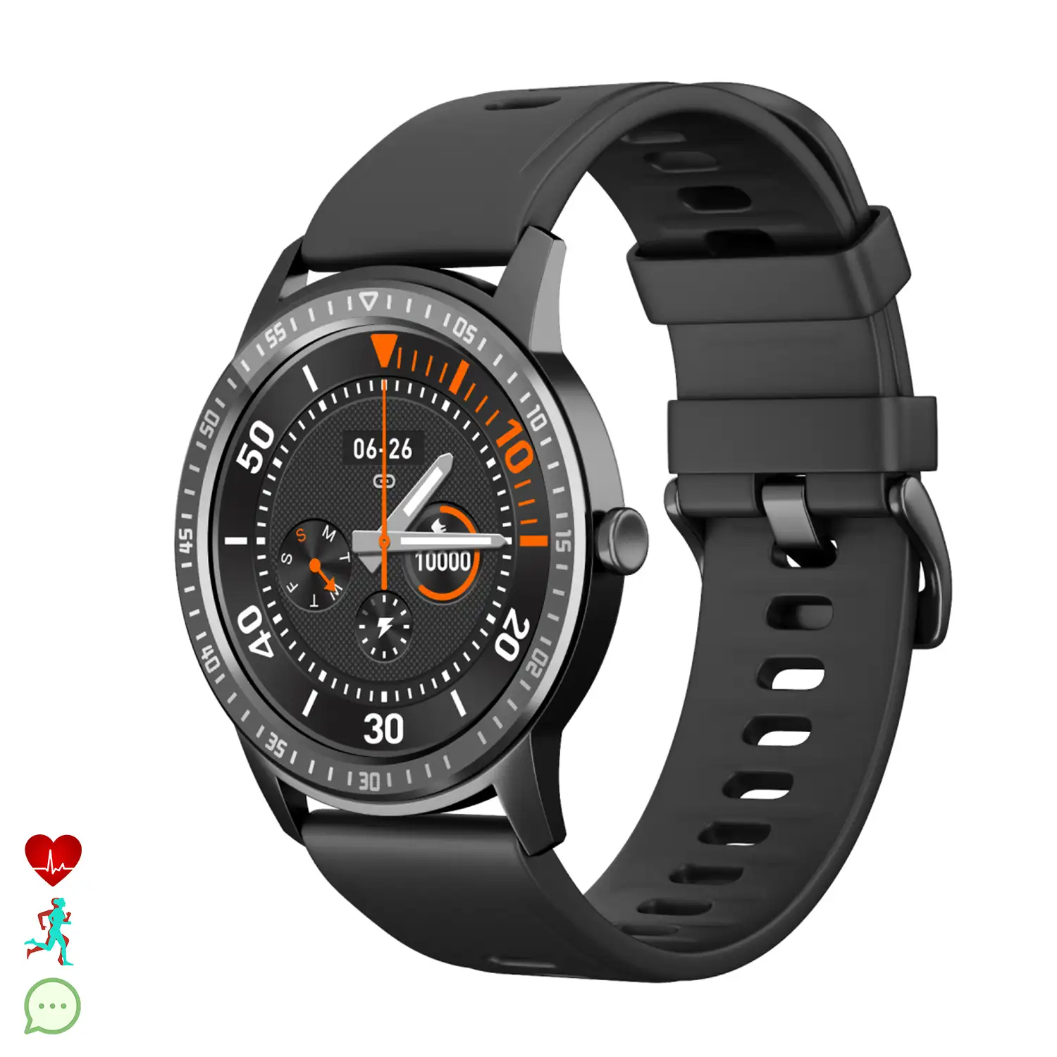 Smartwatch Q669 con monitor de tensión y de O2 en sangre.Batería de larga duración, varios modos deportivos, notificaciones de apps.