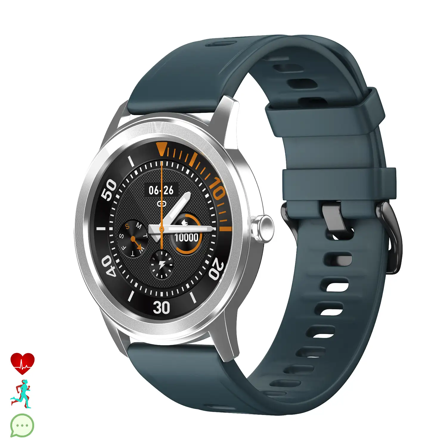 Smartwatch Q669 con monitor de tensión y de O2 en sangre.Batería de larga duración, varios modos deportivos, notificaciones de apps.