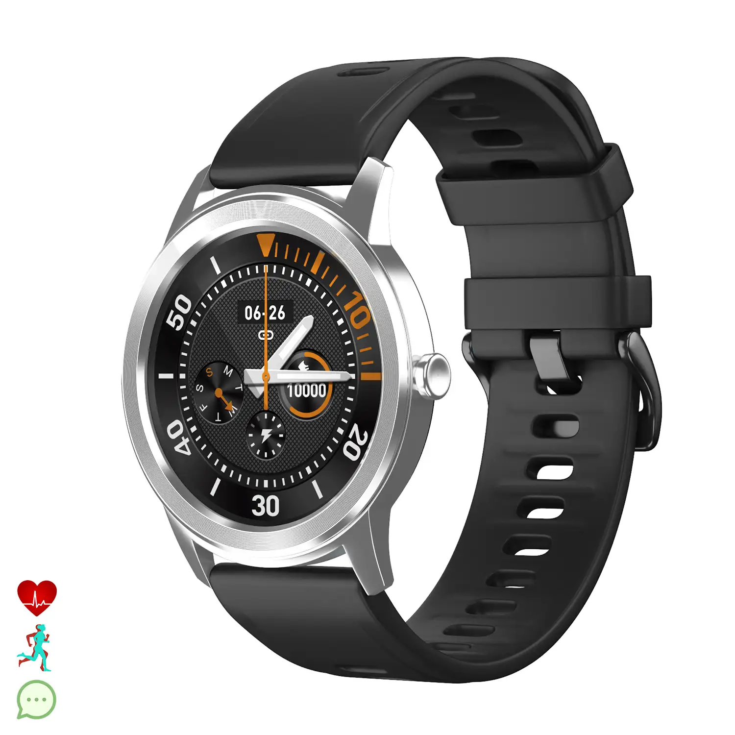 Smartwatch Q669 con monitor de tensión y de O2 en sangre.Batería de larga duración, varios modos deportivos, notificaciones de apps.