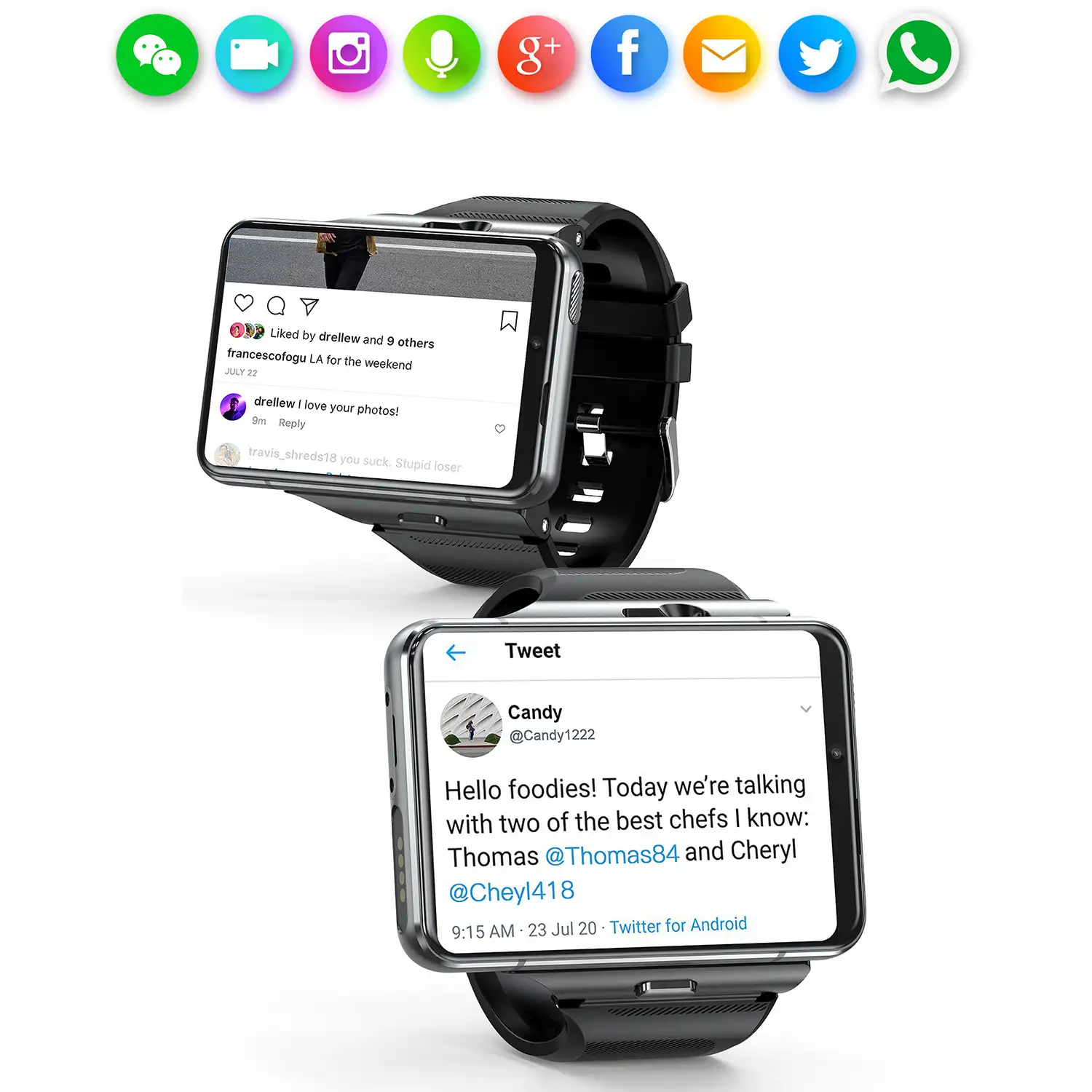 Smartwatch Phone S999 4G panorámica con SO Android 9.0, Quad Core, Wifi, GPS. Cámara incorporada. 4GB + 64GB de memoria.