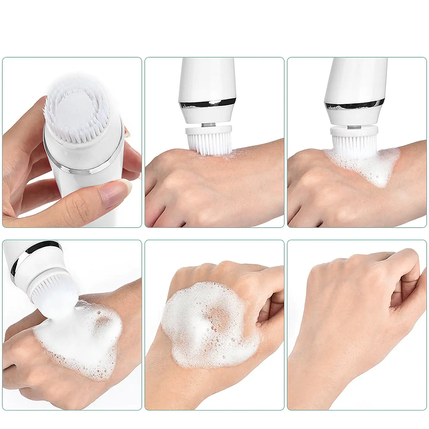 Instrumento de belleza 4 en 1. Cepillo de limpieza facial avanzado.