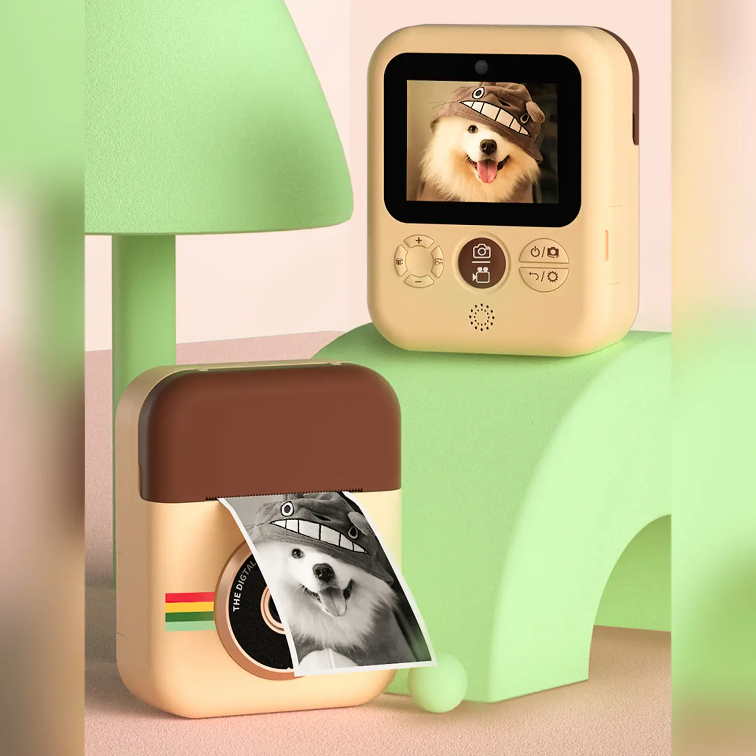 Cámara digital Epsilon Mini con impresión instantánea. Pantalla de 2,4 pulgadas, 12 mpx, segunda cámara para selfie. Video FHD.