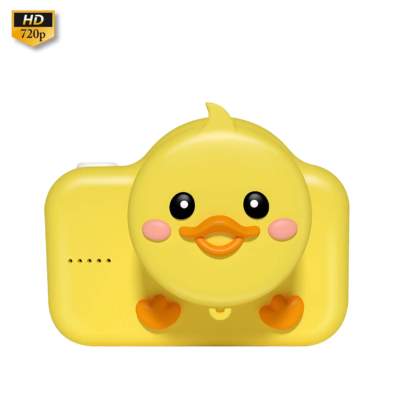 Cámara infantil A1 de fotos y video. Diseño Patito. 20mpx y video HD. Cámara trasera para selfies.