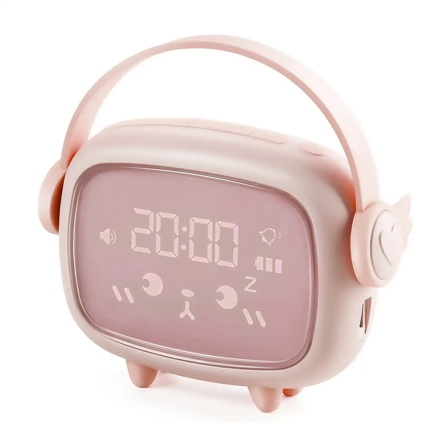 Reloj despertador infantil con luz, para entrenar el sueño, termómetro. Batería recargable.