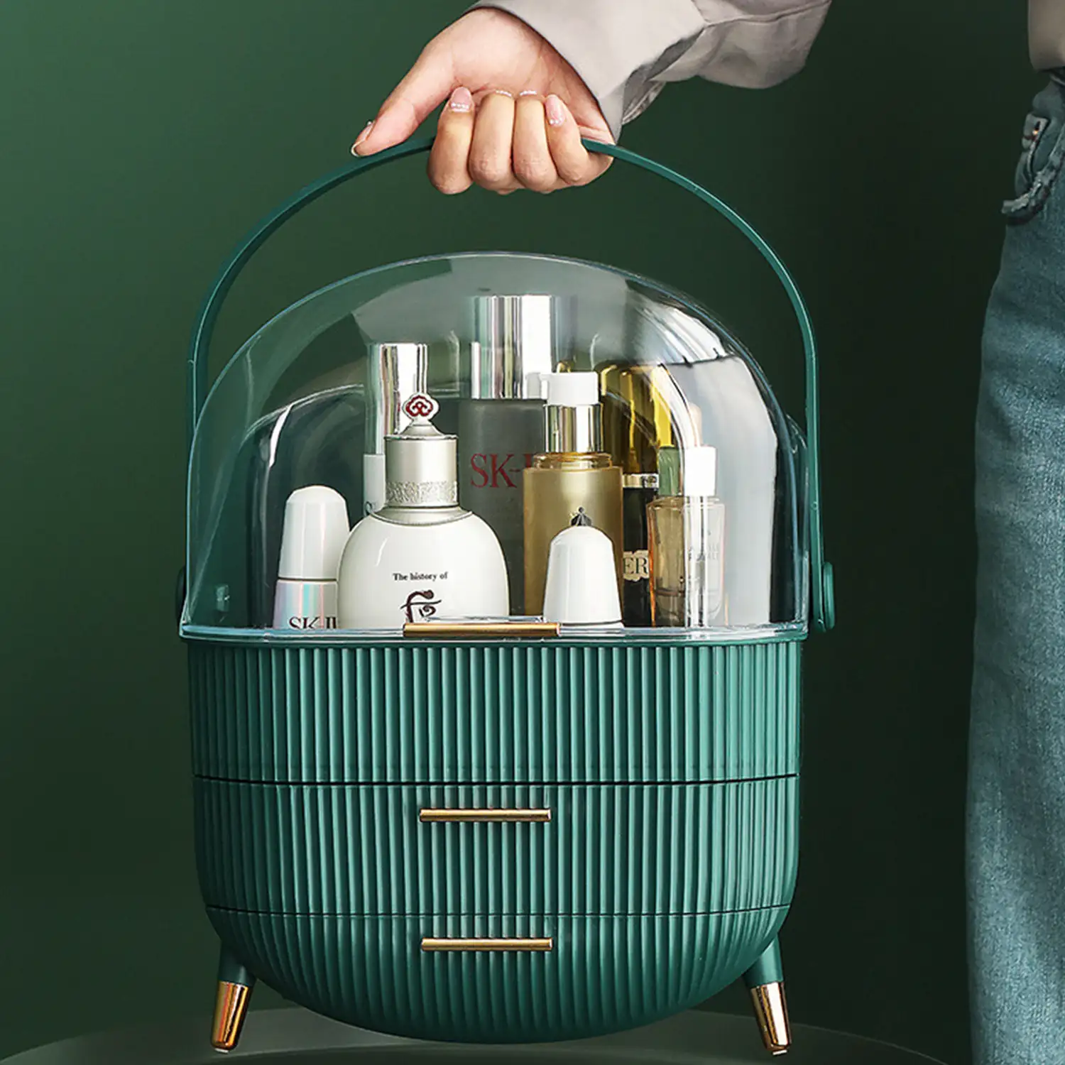Cajón organizador de maquillaje y cosméticos. A prueba de polvo y agua. Fabricado en poliestireno de alto impacto, alta resistencia.