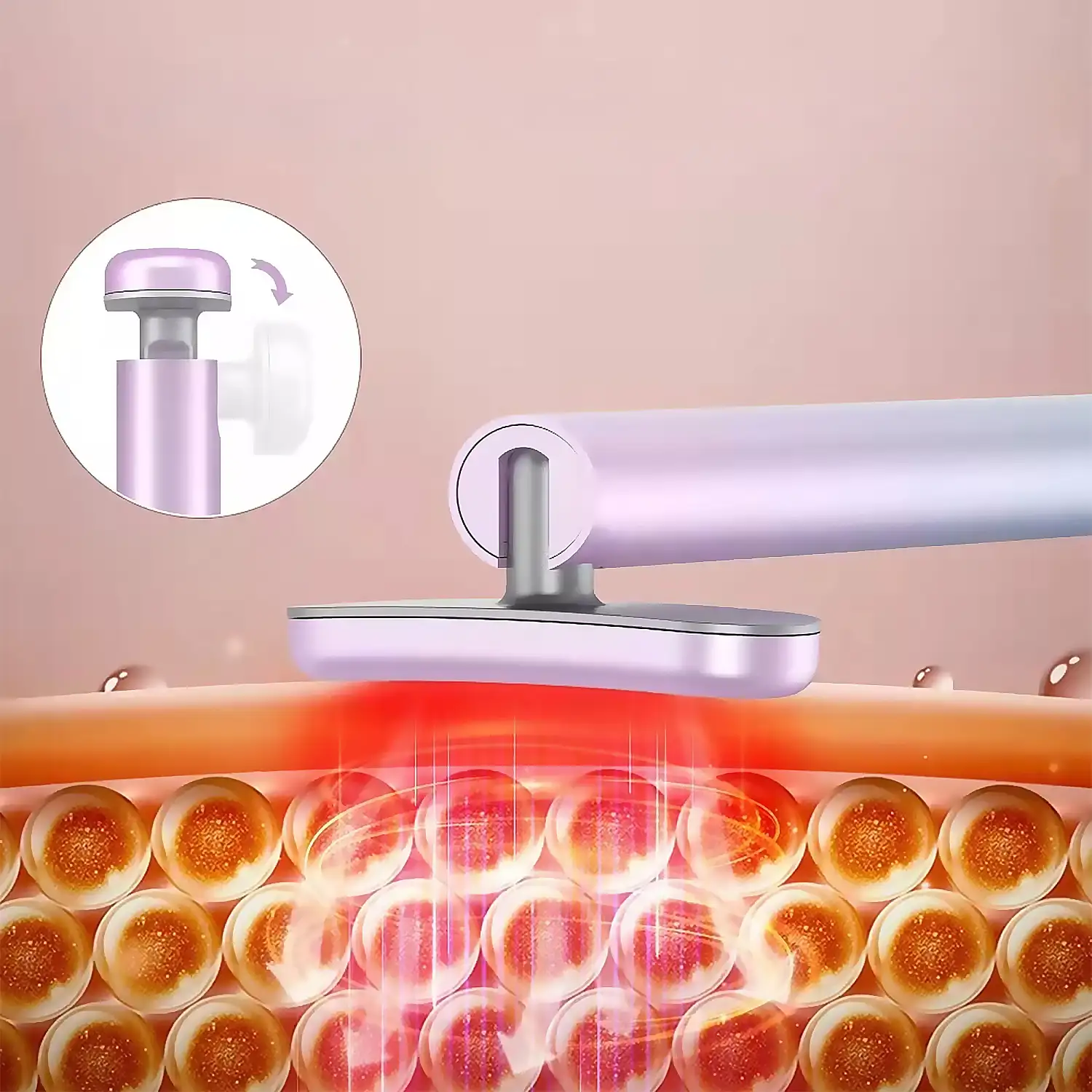 Cuidado de la piel 4 en 1 con tratamiento EMS, tratamiento de luz, masaje y calor.