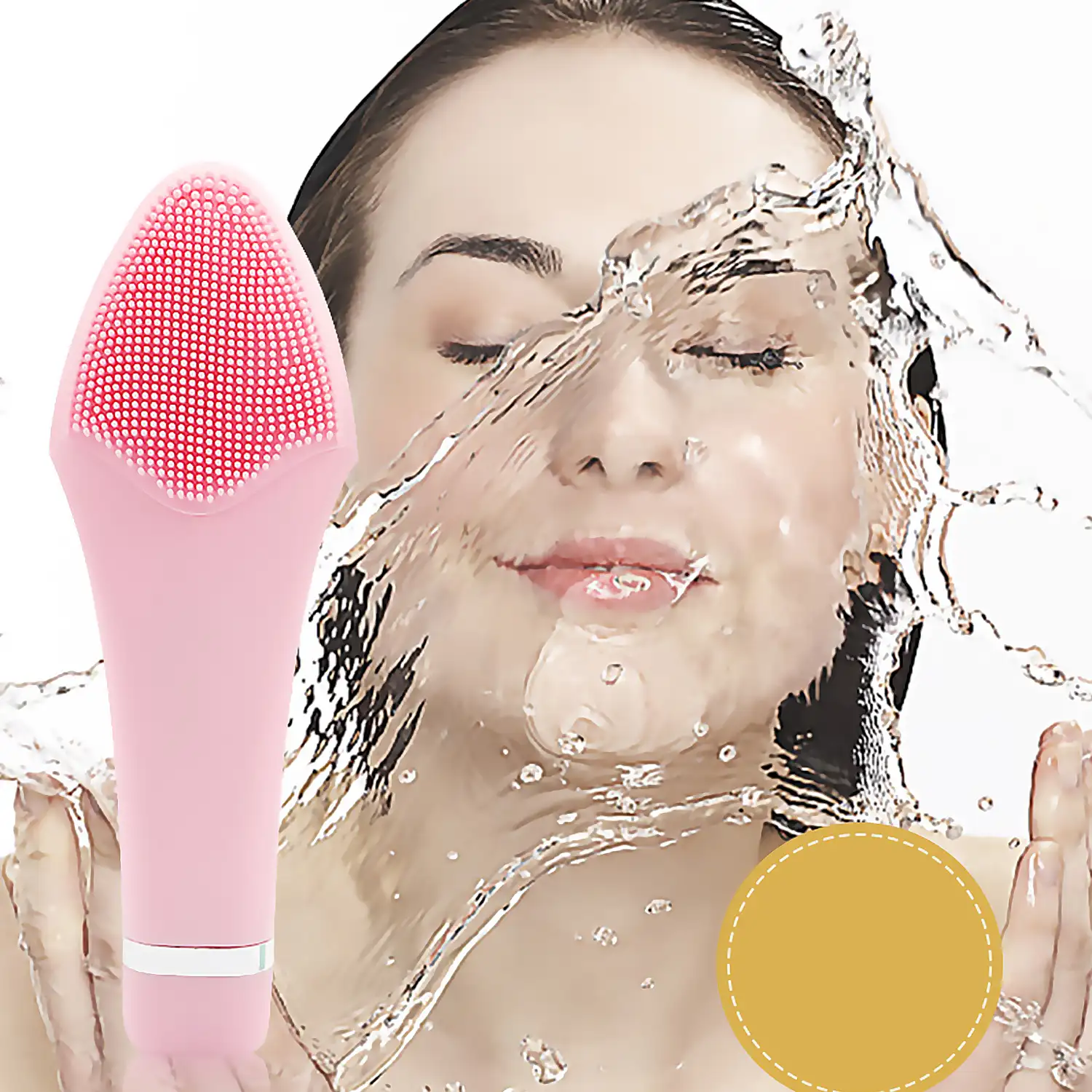 Cepillo exfoliante y masajeador portátil, funcionamiento con pila.