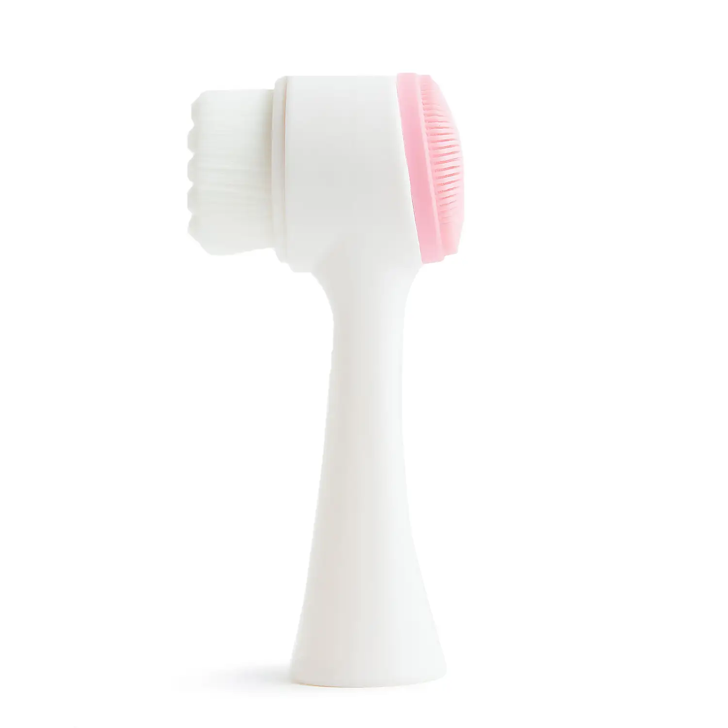 Cepillo facial de silicona multifunción de doble cara para masaje y limpieza profunda.