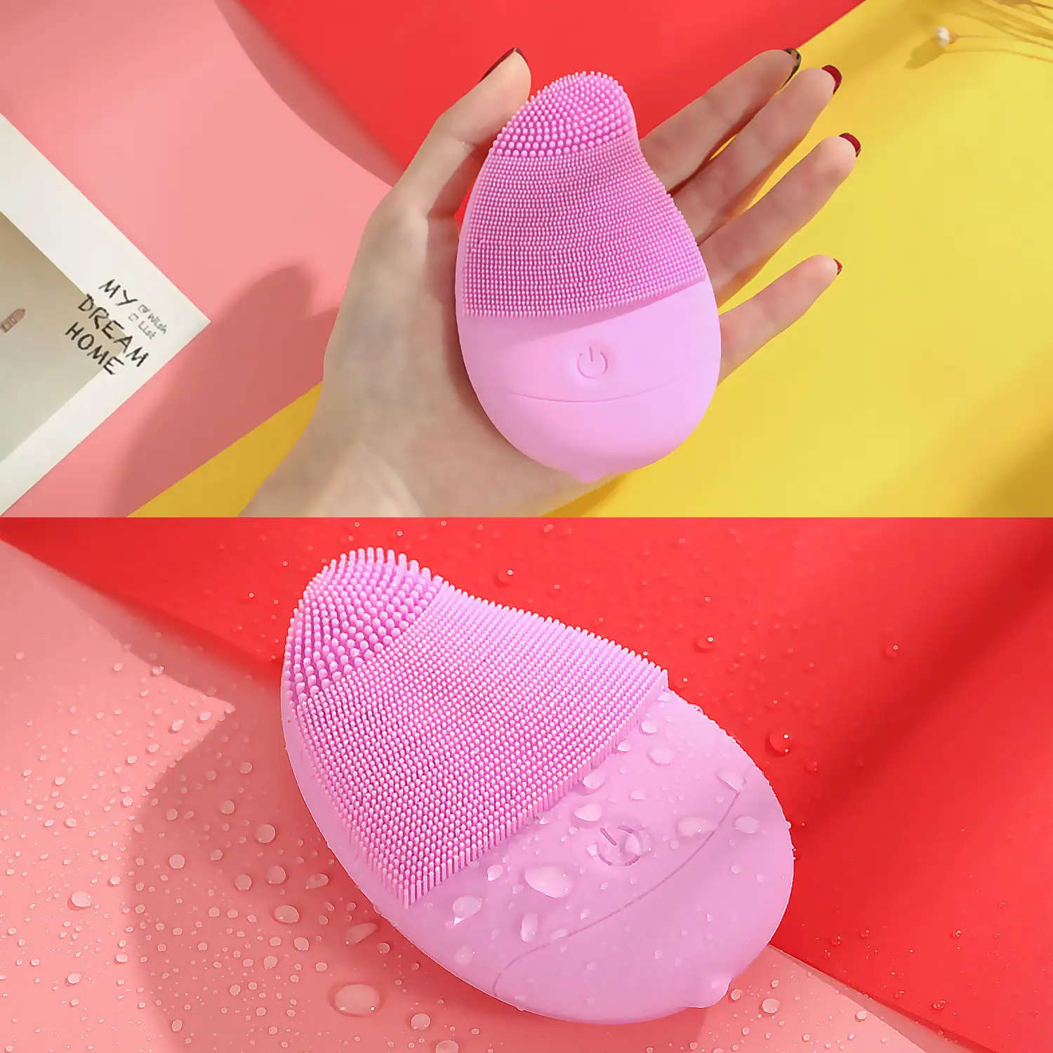 Cepillo de silicona limpiador facial exfoliante. Batería recargable.