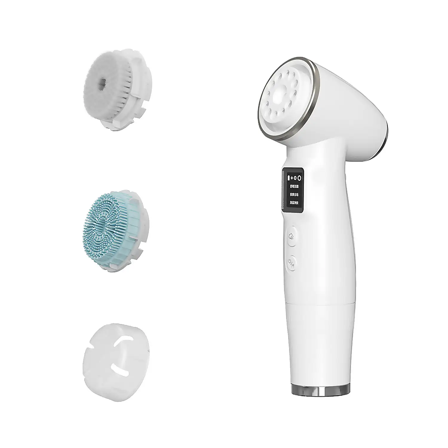 Skin Scrubber cepillo eléctrico de limpieza facial, exfoliante y masajeador. 2 cabezales.
