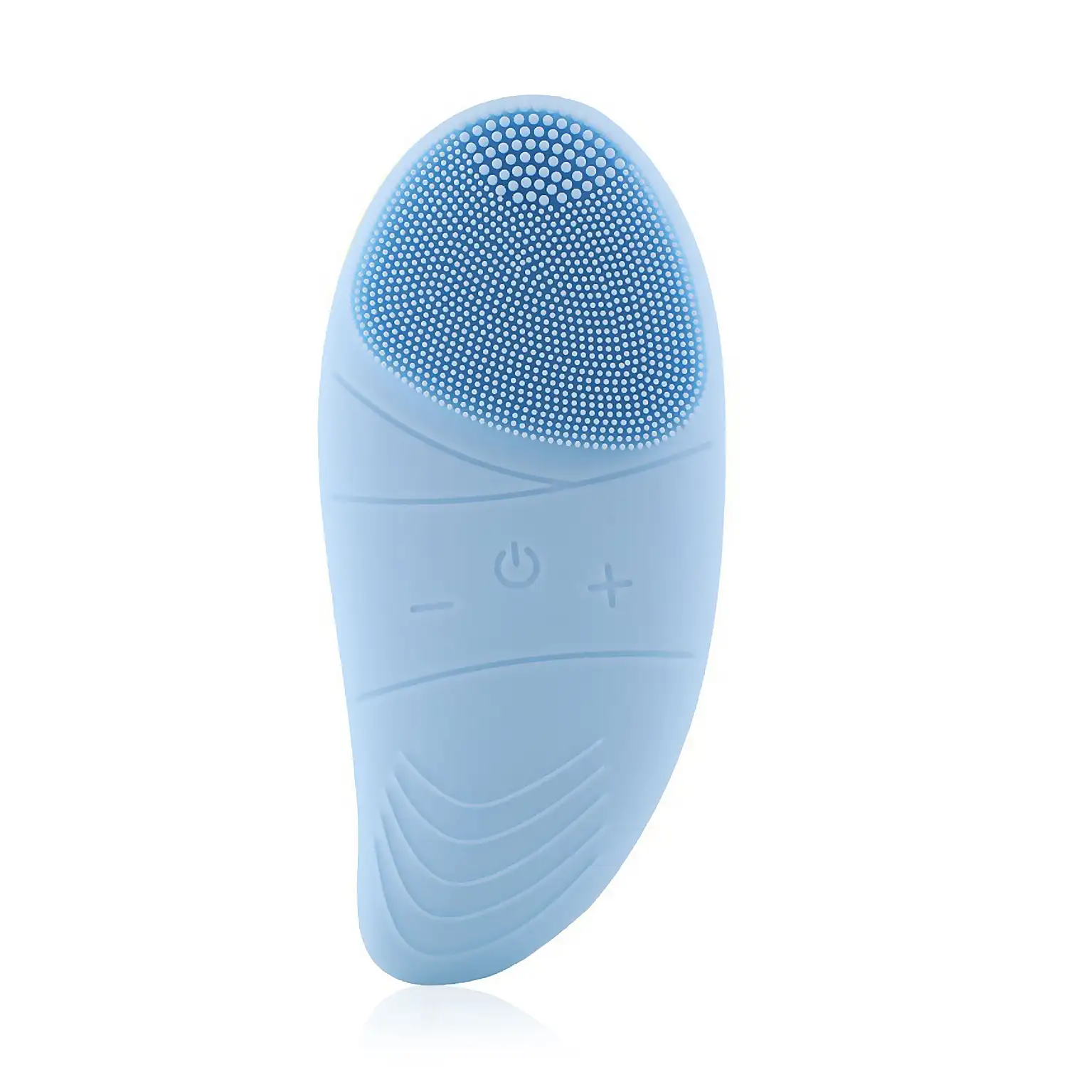 Cepillo de limpieza facial con cabezal de silicona. Masajeador, limpiador y exfoliador. Batería recargable.