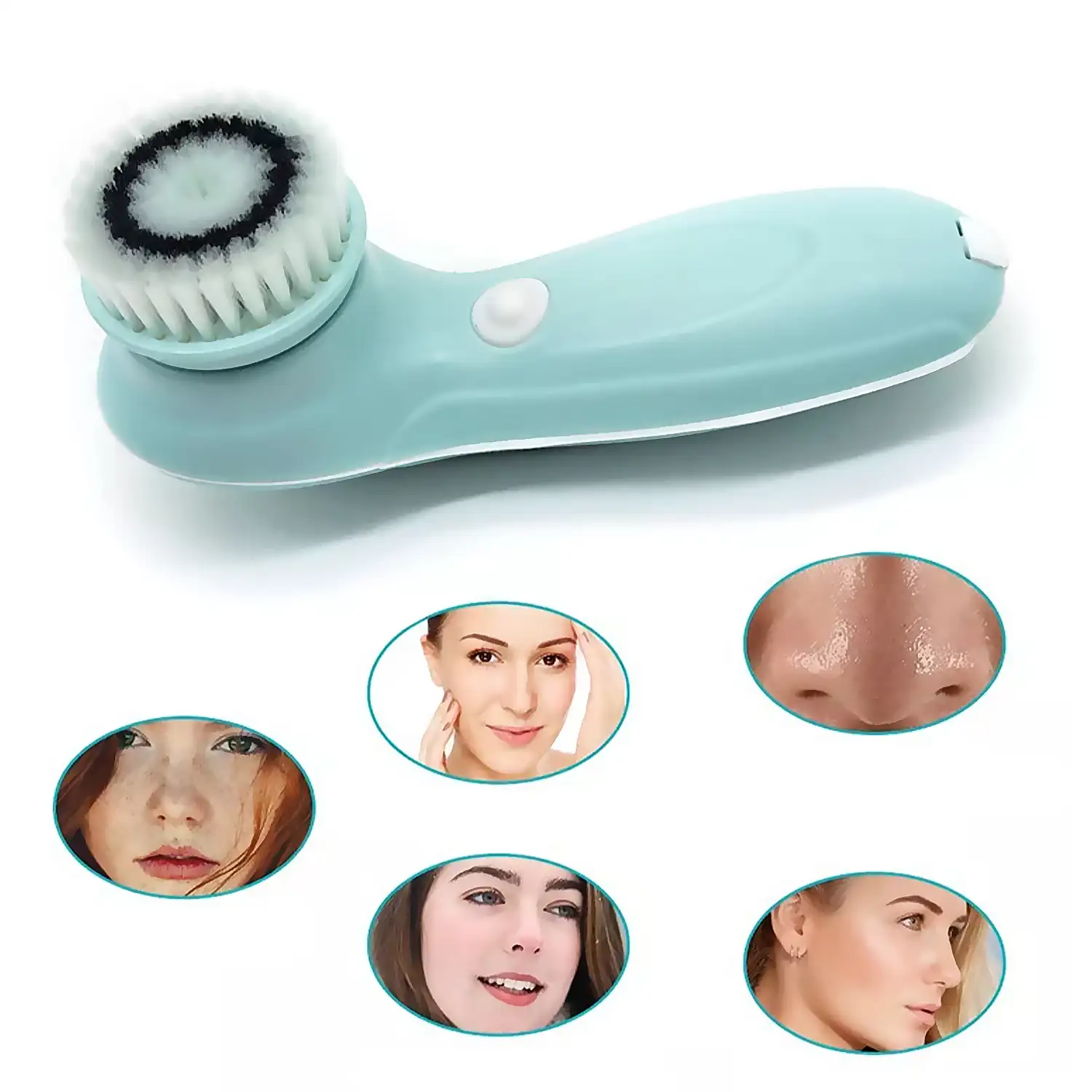 Cepillo 3 en 1 limpiador facial, exfoliante, desmaquillante. Recargable.