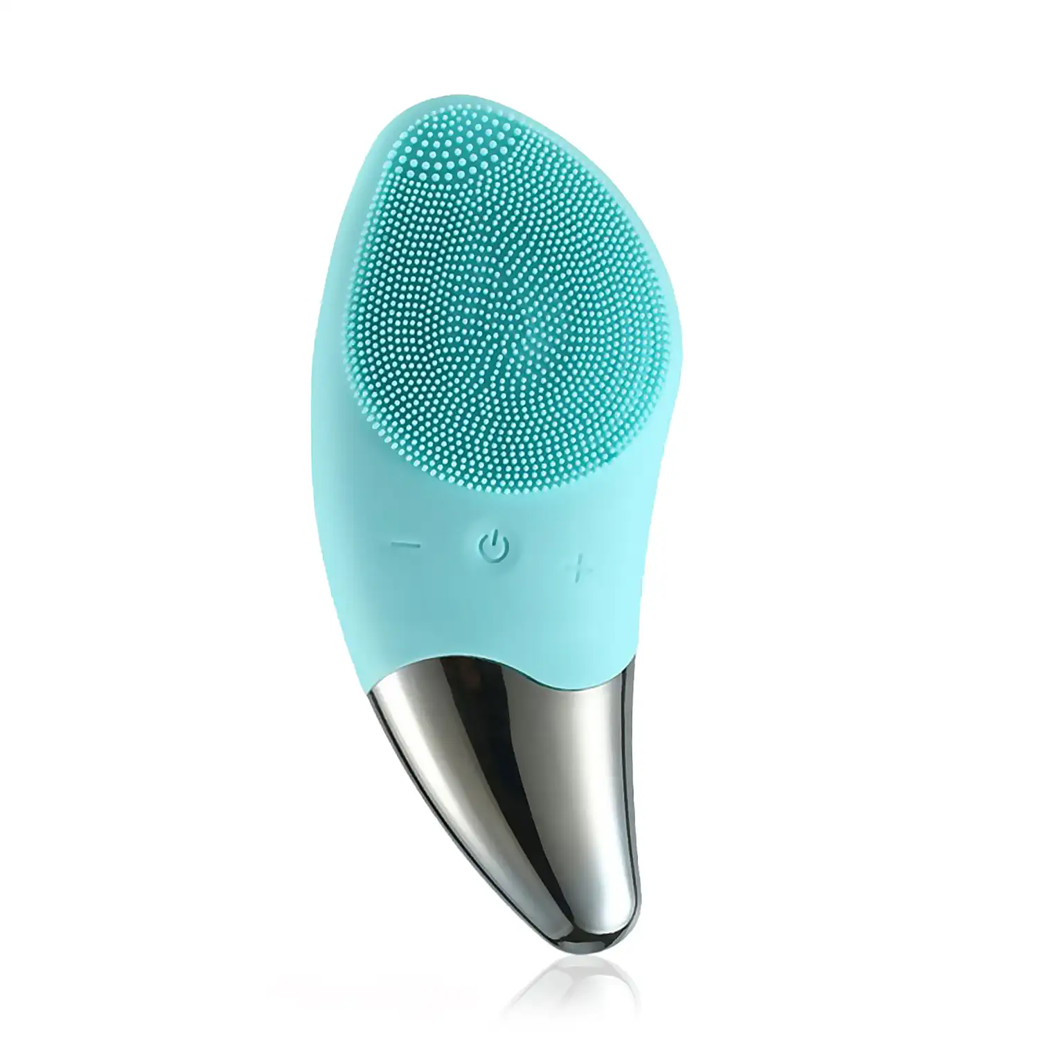 Cepillo limpiador facial sónico de silicona con masaje. Batería recargable.